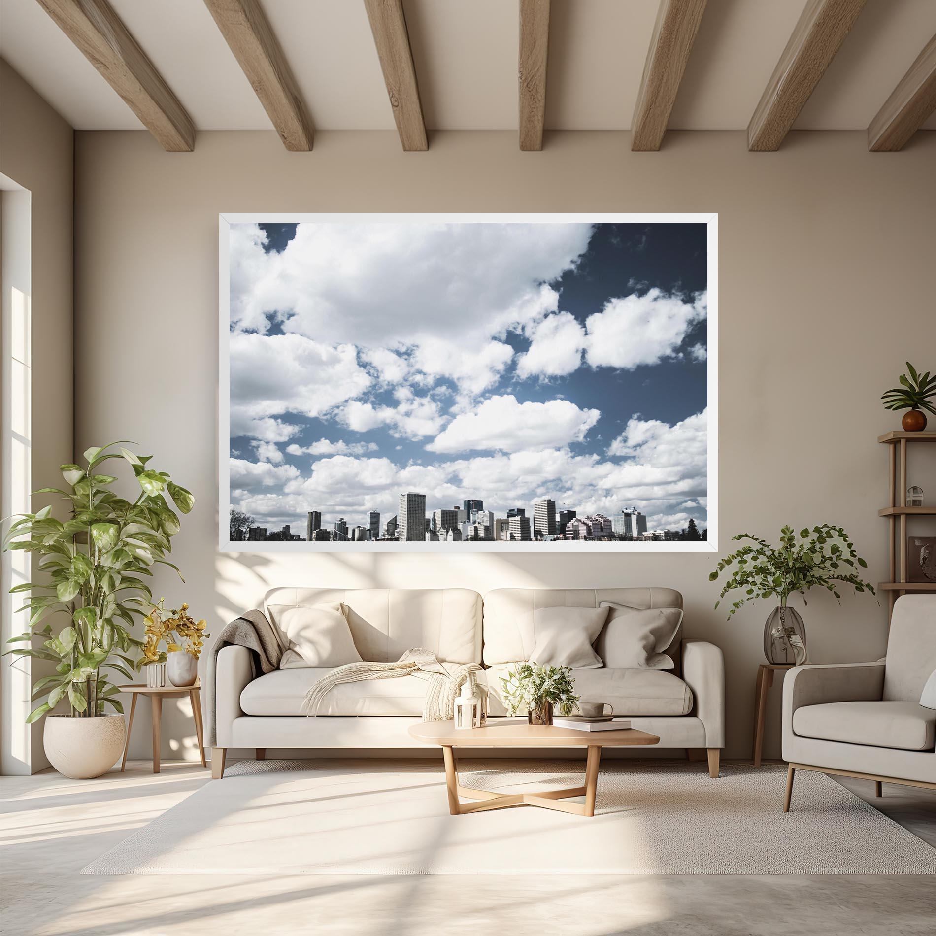 Tablou Canvas Clouds Over City mockup 6