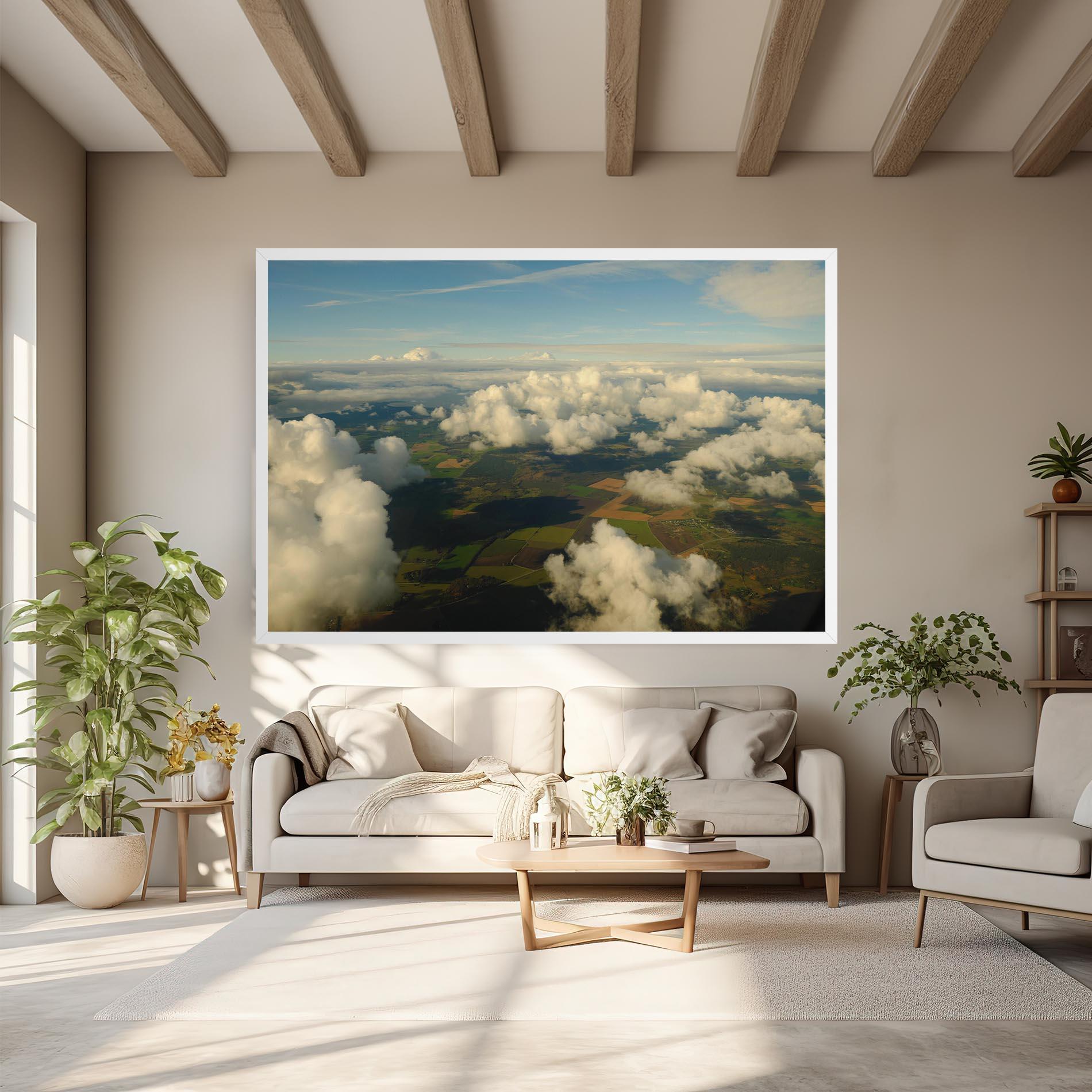 Tablou Canvas Clouds View From Plane mockup 6