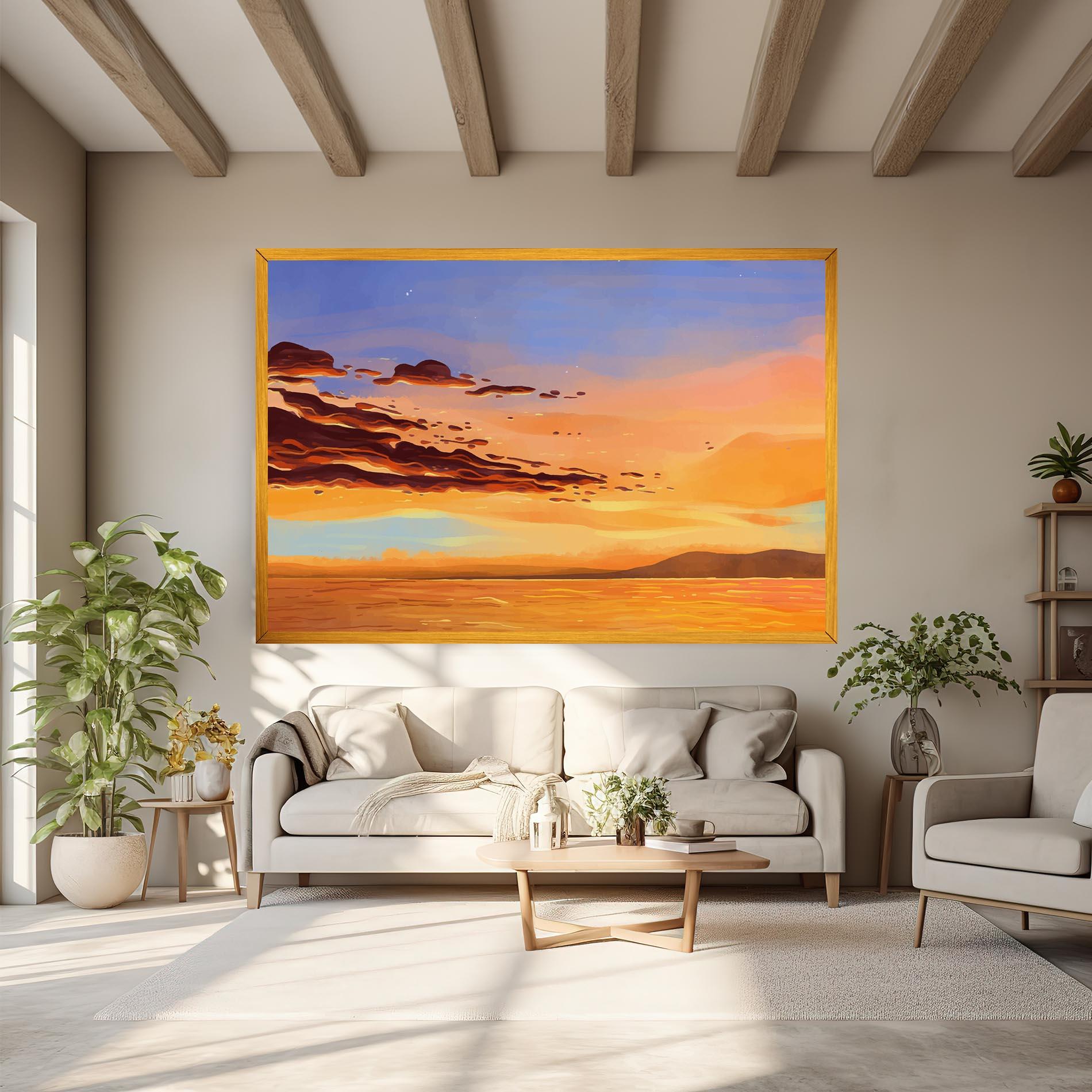 Tablou Canvas Dark Cloud Sunset mockup 6