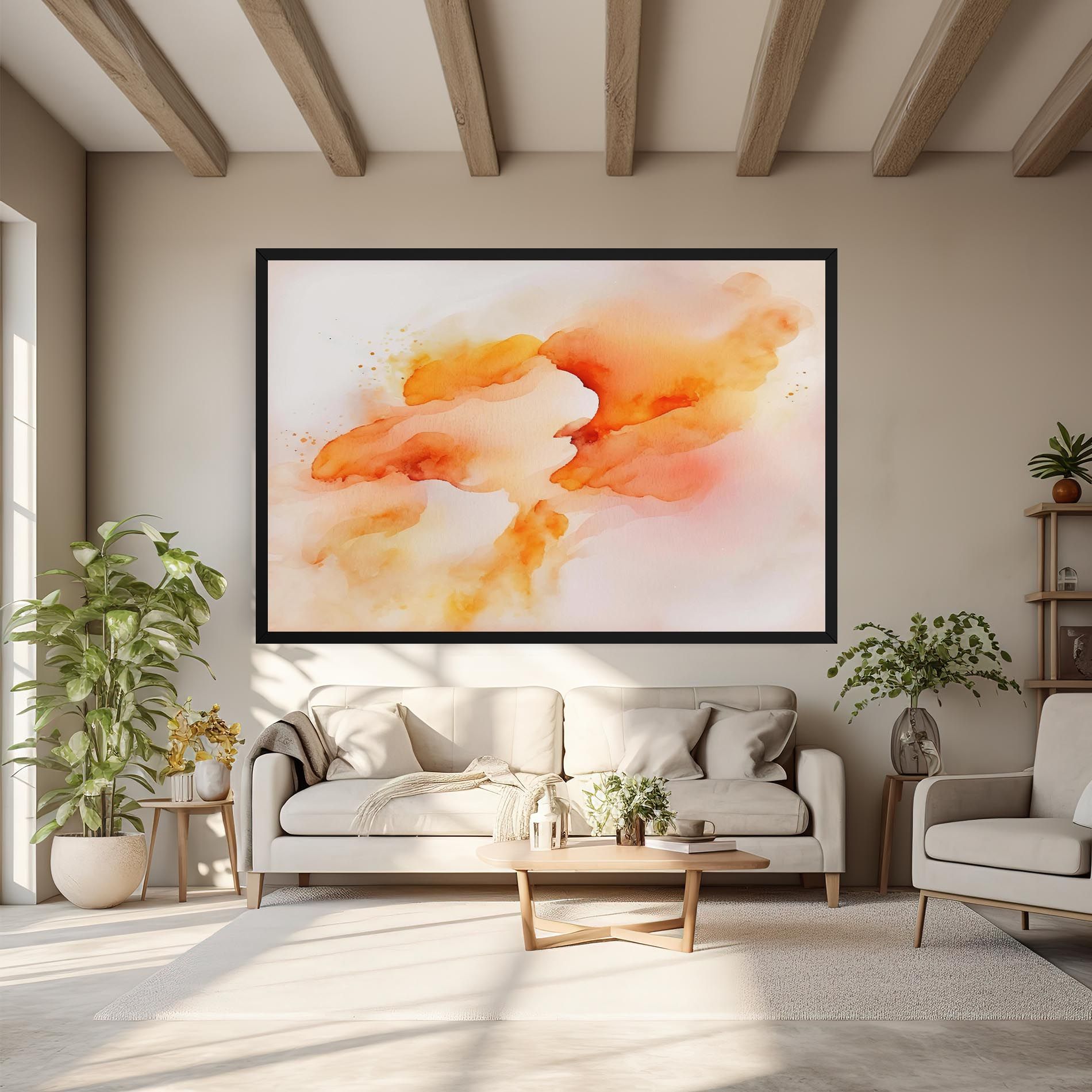 Abstract Orange Cloud mockup 6