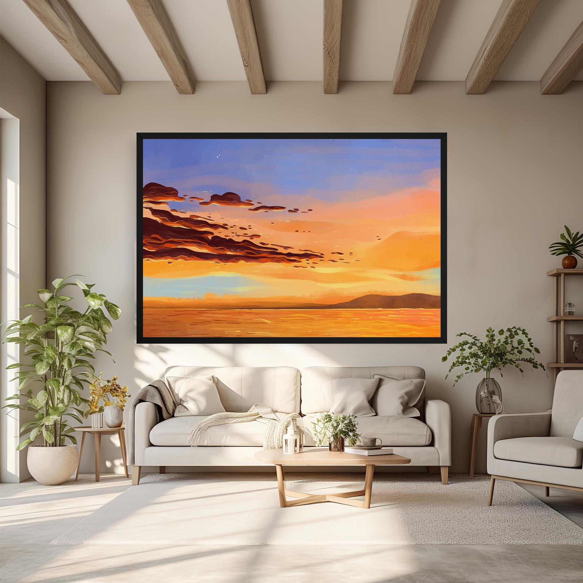 Tablou Canvas Dark Cloud Sunset mockup 6