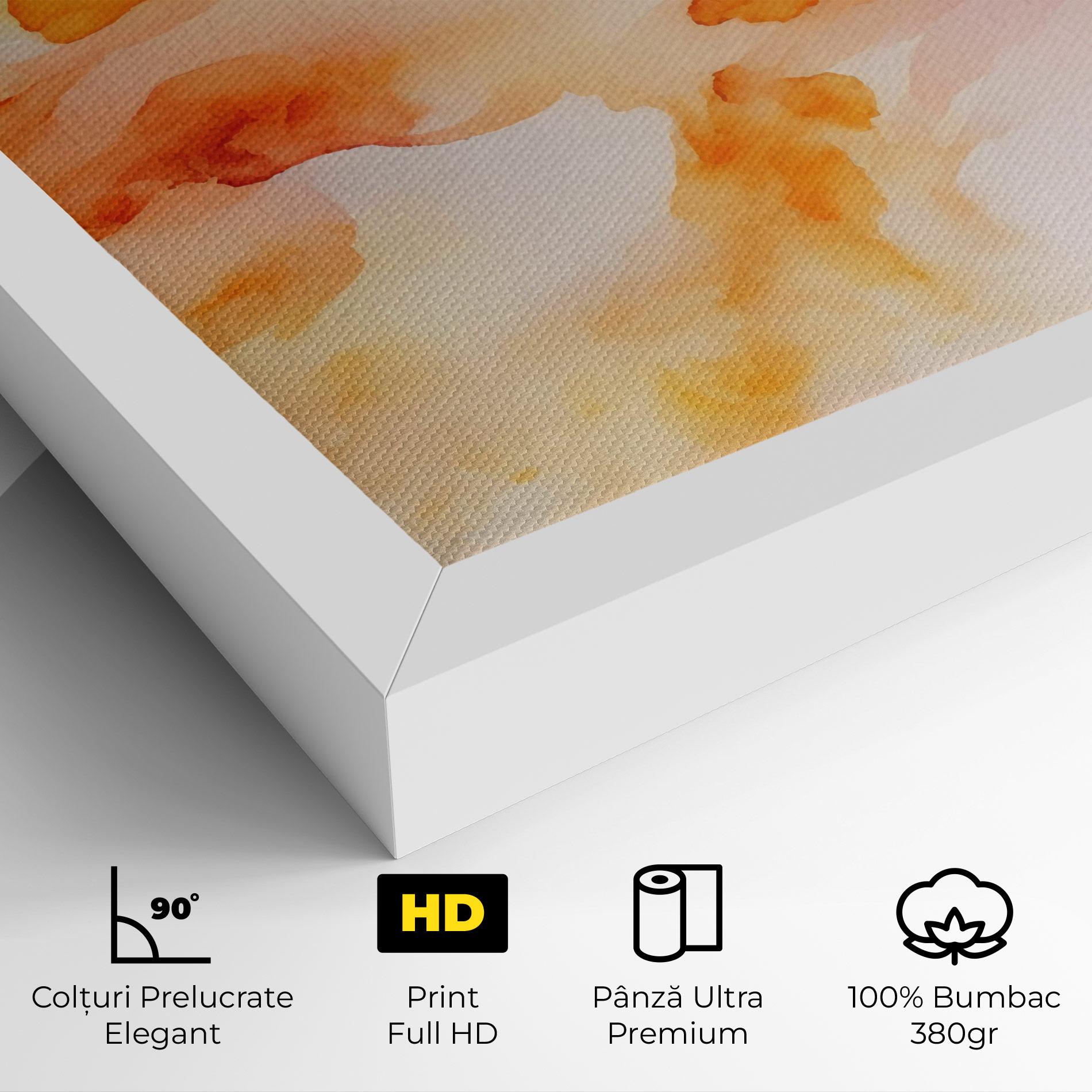 Tablou Canvas Abstract Orange Cloud mockup 4