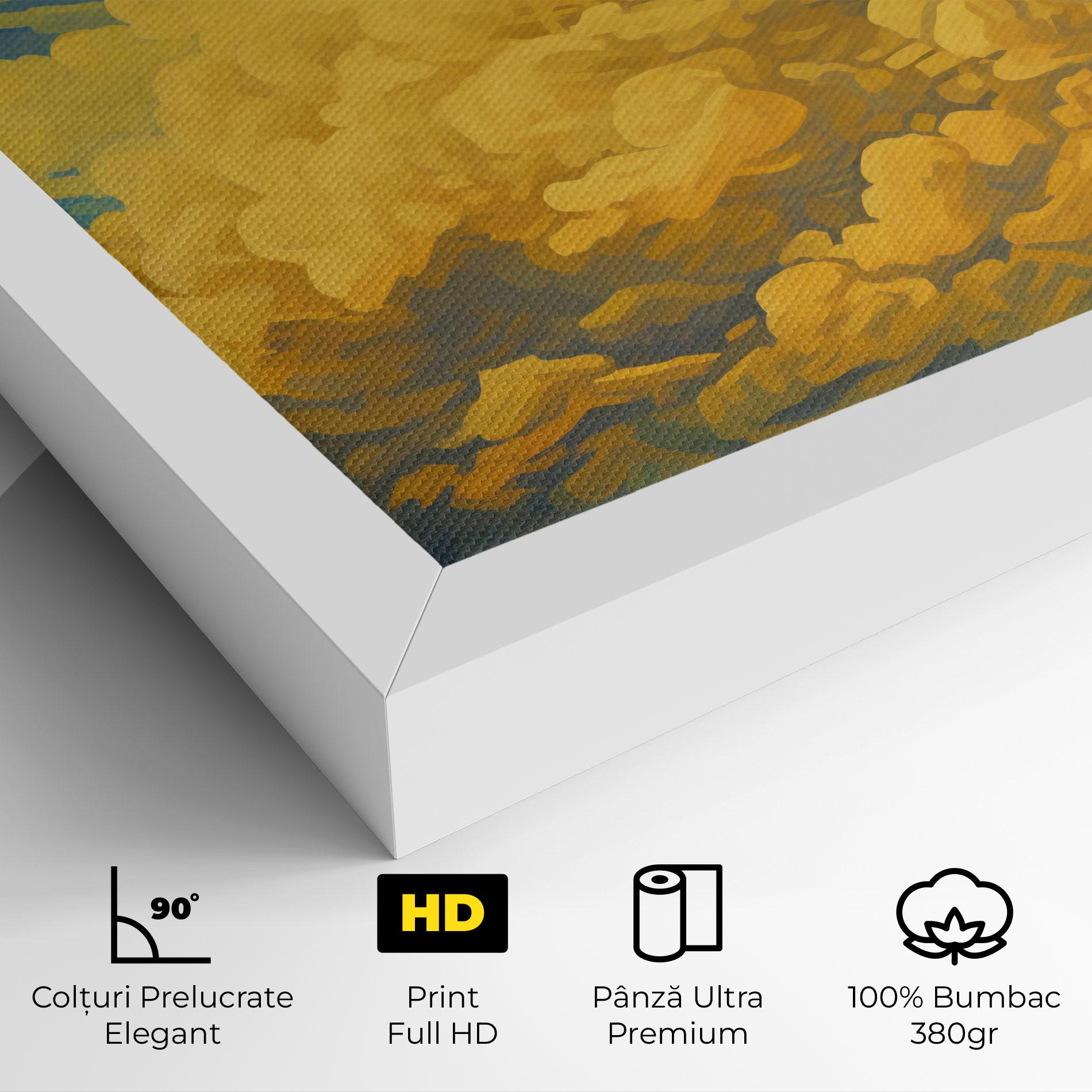 Tablou Canvas Big Yellow Cloud Art mockup 4
