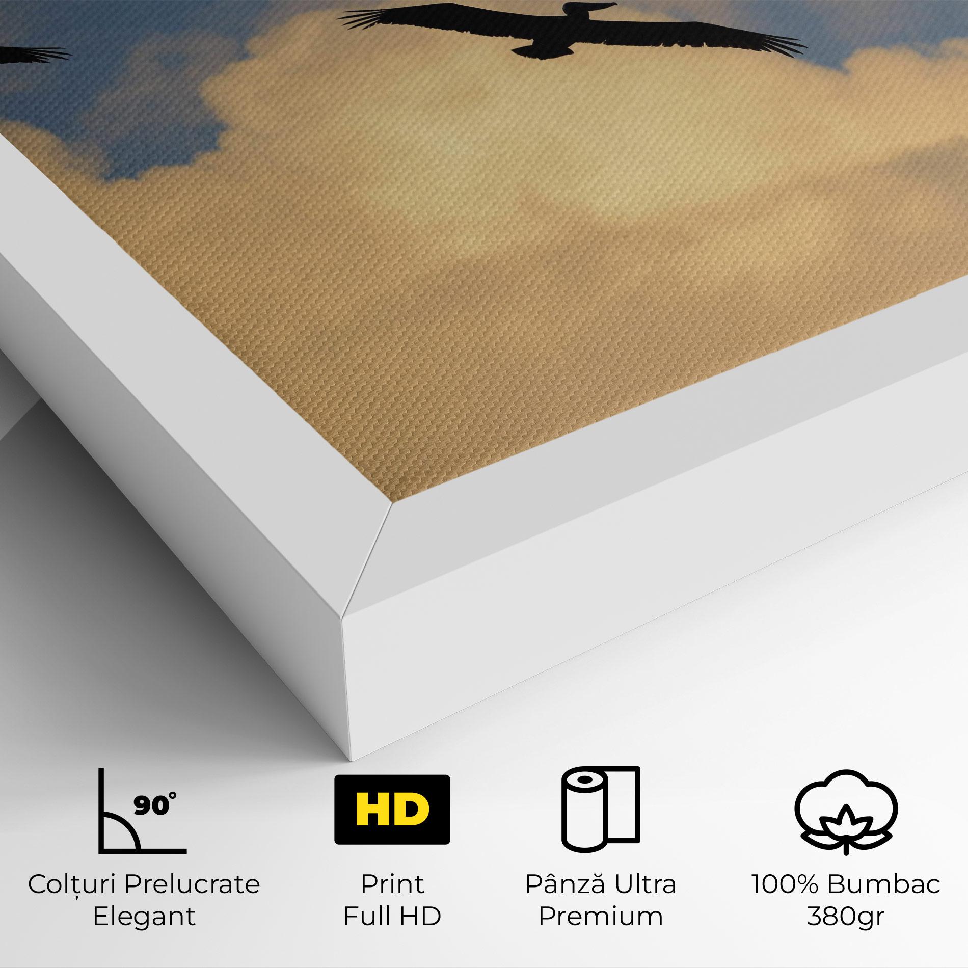 Tablou Canvas Bird Shilouette Cloud mockup 4
