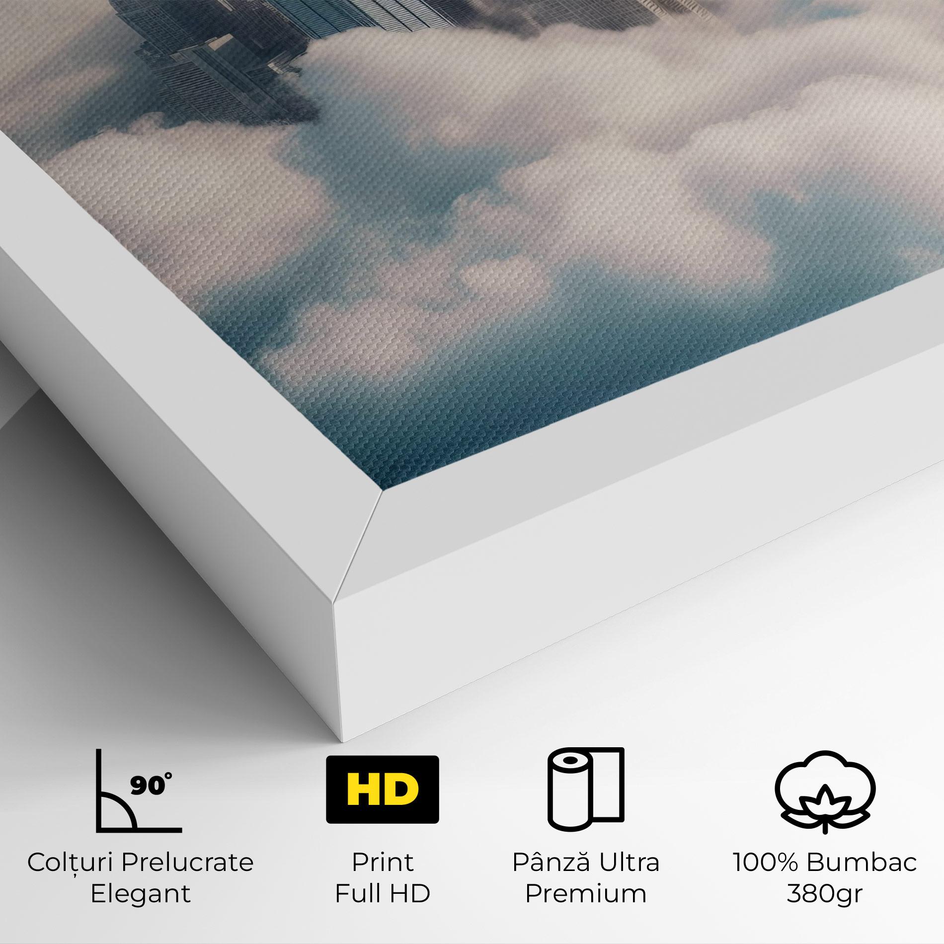 Tablou Canvas City Above Clouds mockup 4