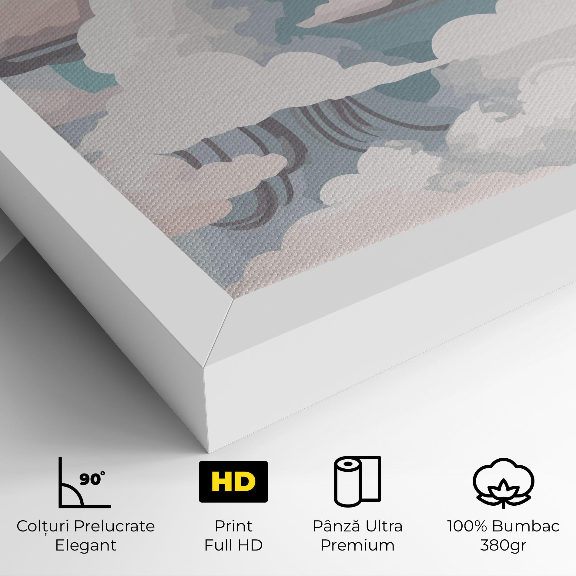 Tablou Canvas Cloud White Art mockup 4