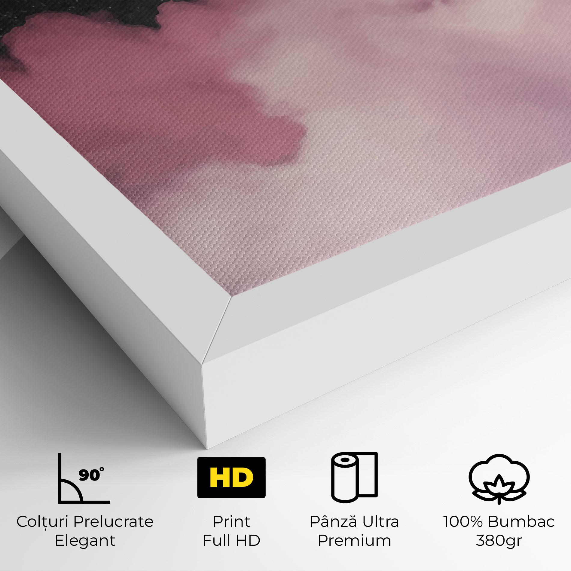 Tablou Canvas Clouds Watercolor Purple mockup 4