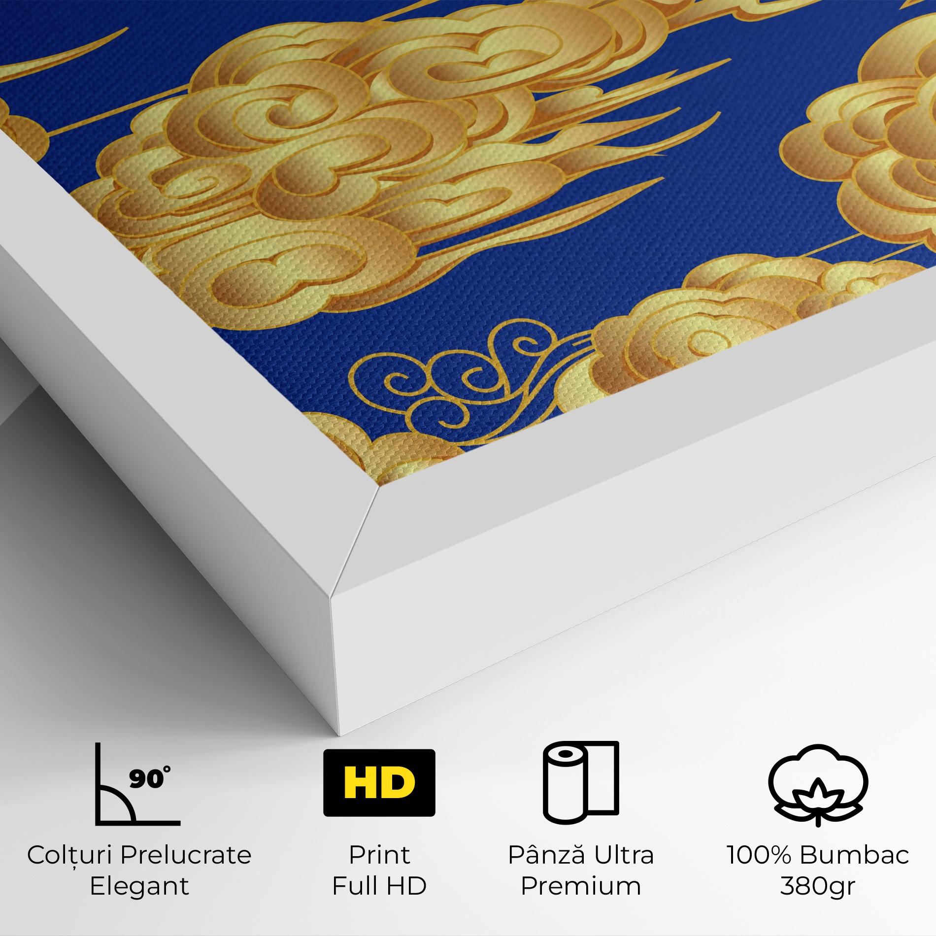 Tablou Canvas Gold Clouds mockup 4