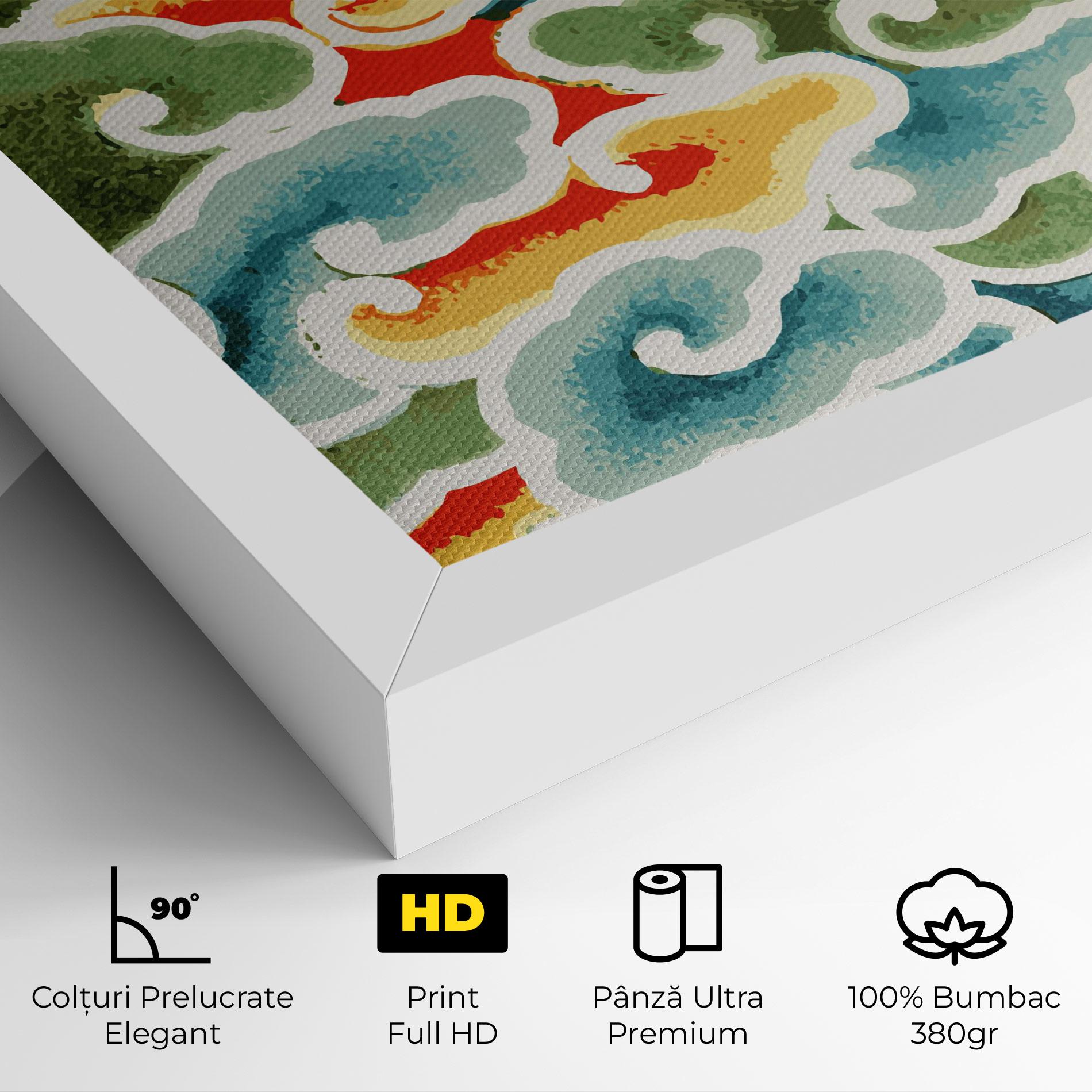 Tablou Canvas Green Blue Clouds mockup 4