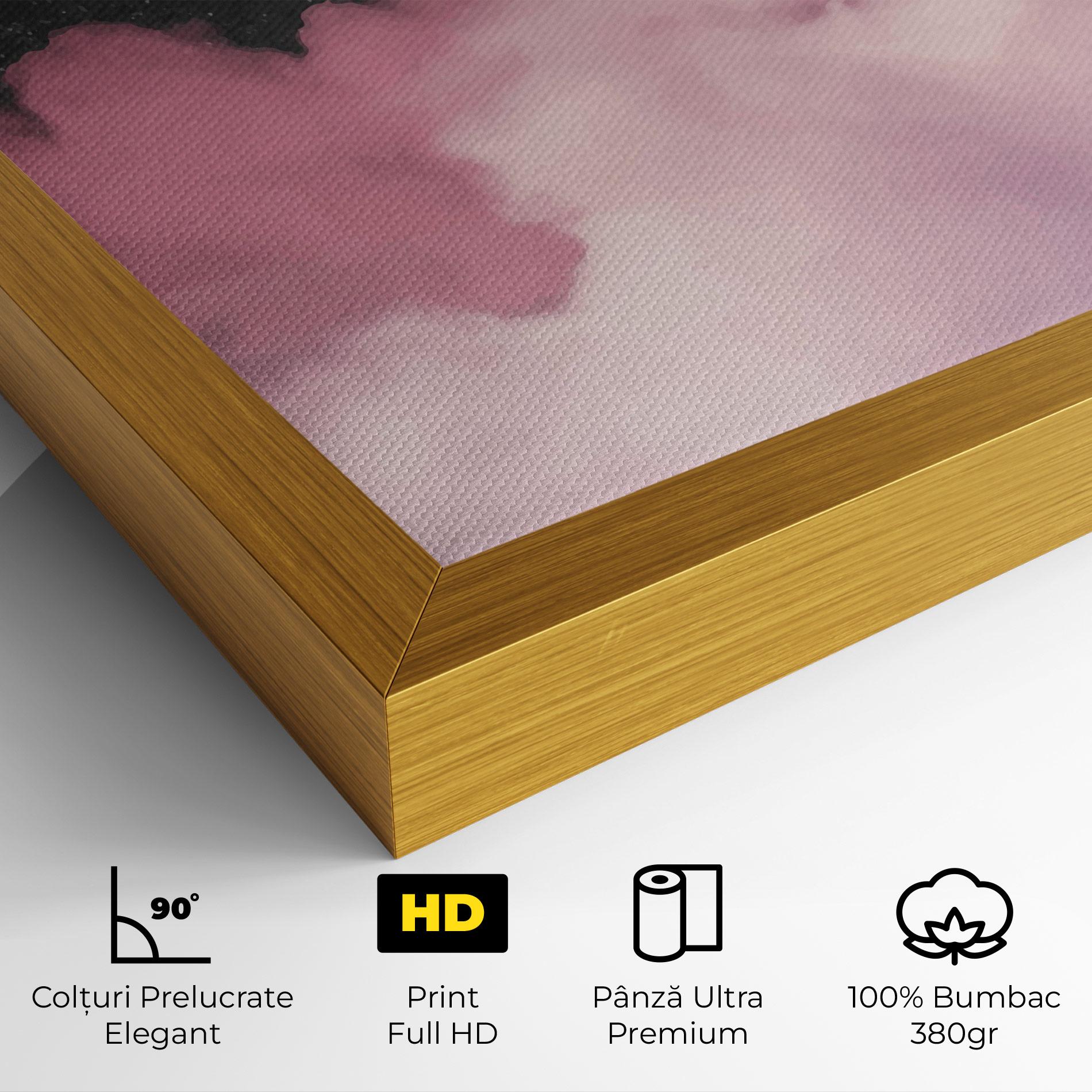 Tablou Canvas Clouds Watercolor Purple mockup 4