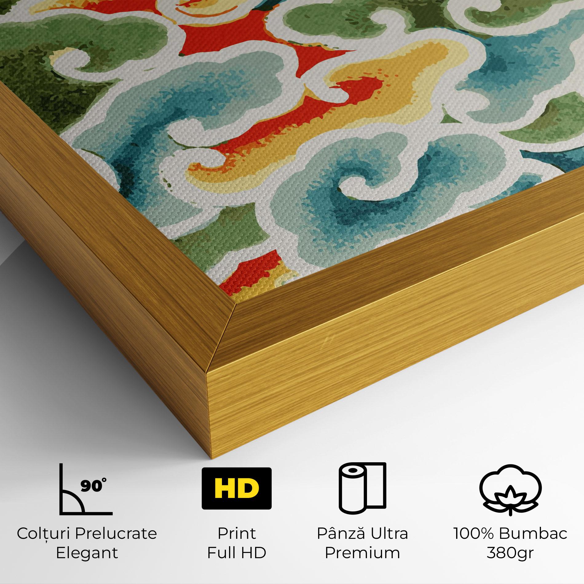 Tablou Canvas Green Blue Clouds mockup 4