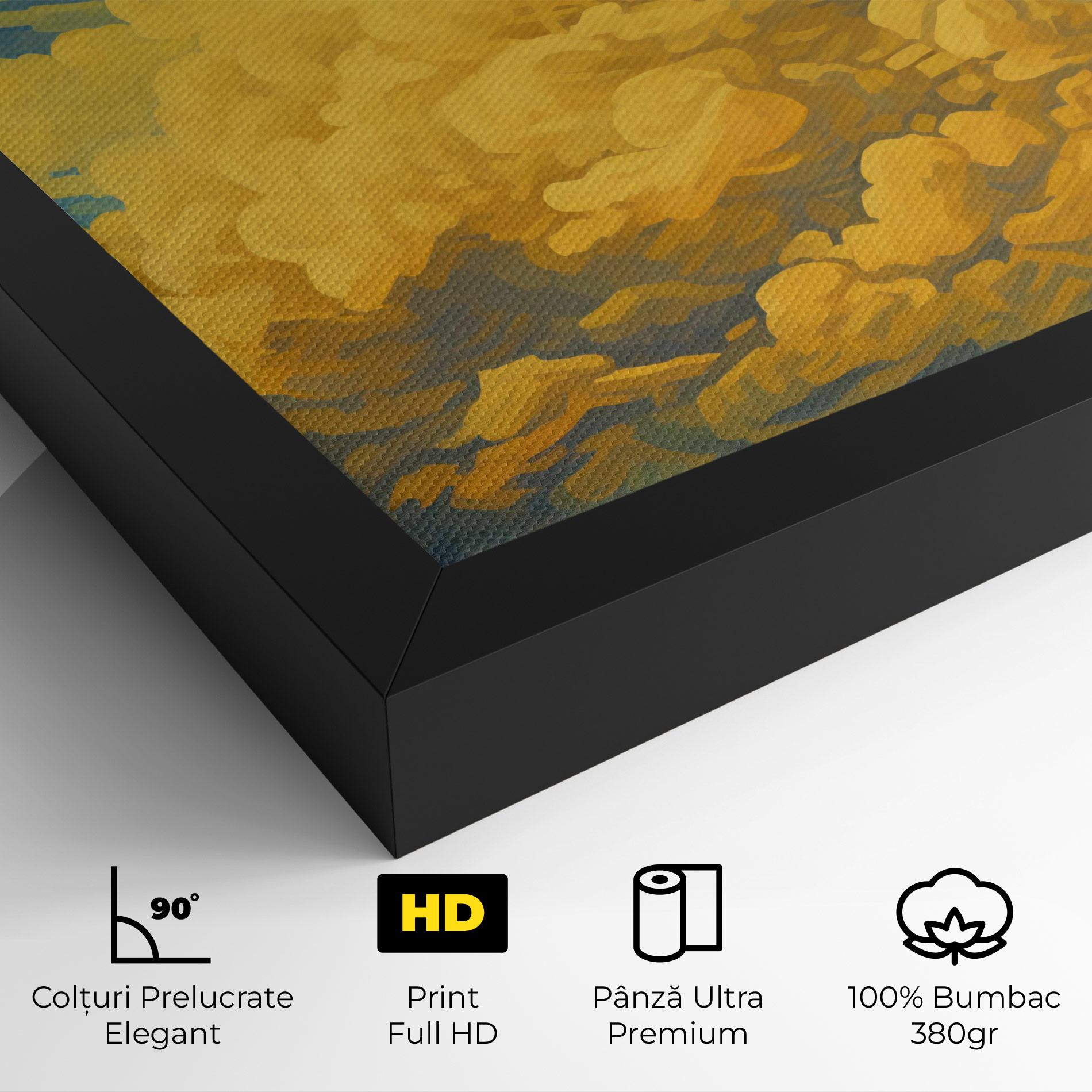 Tablou Canvas Big Yellow Cloud Art mockup 4