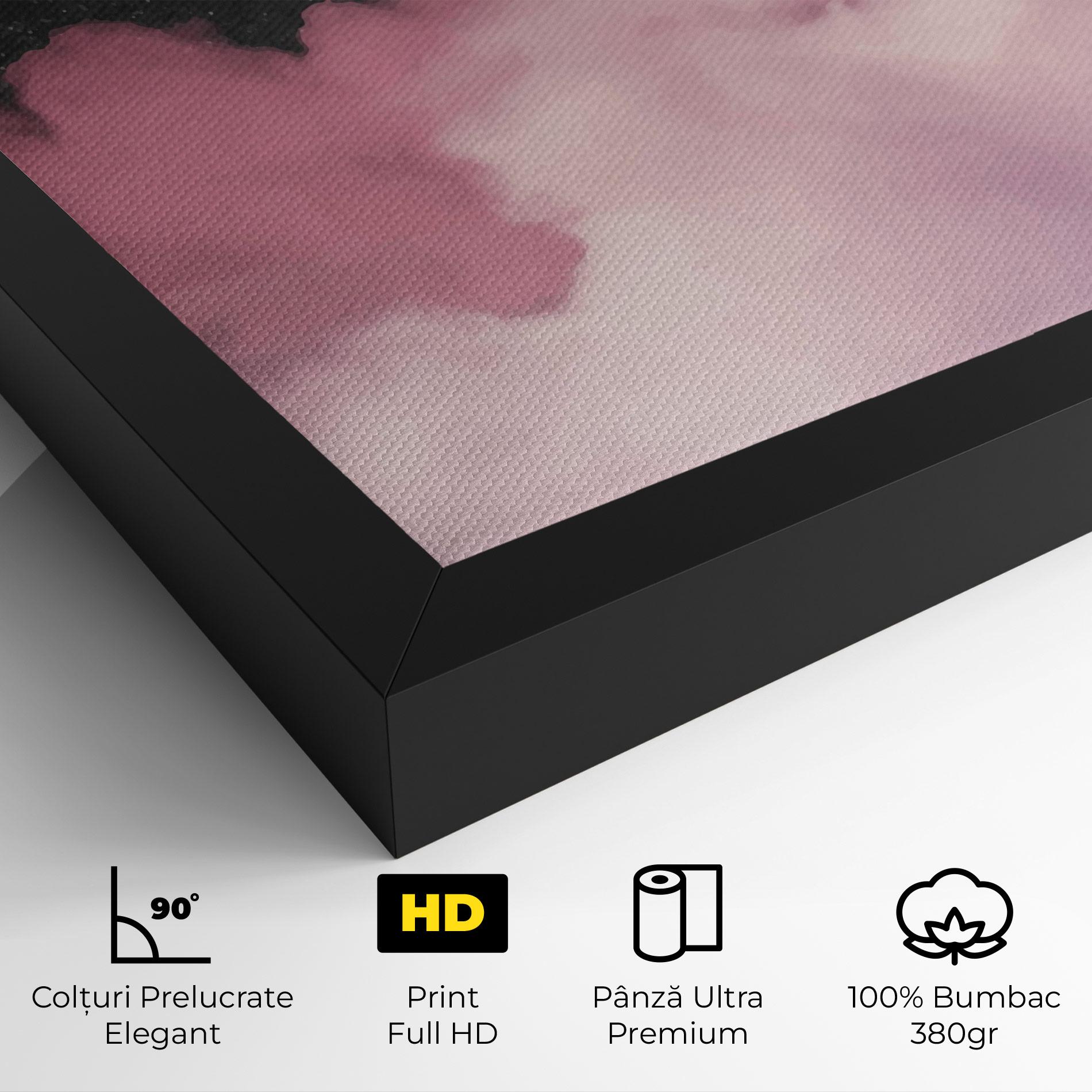 Tablou Canvas Clouds Watercolor Purple mockup 4