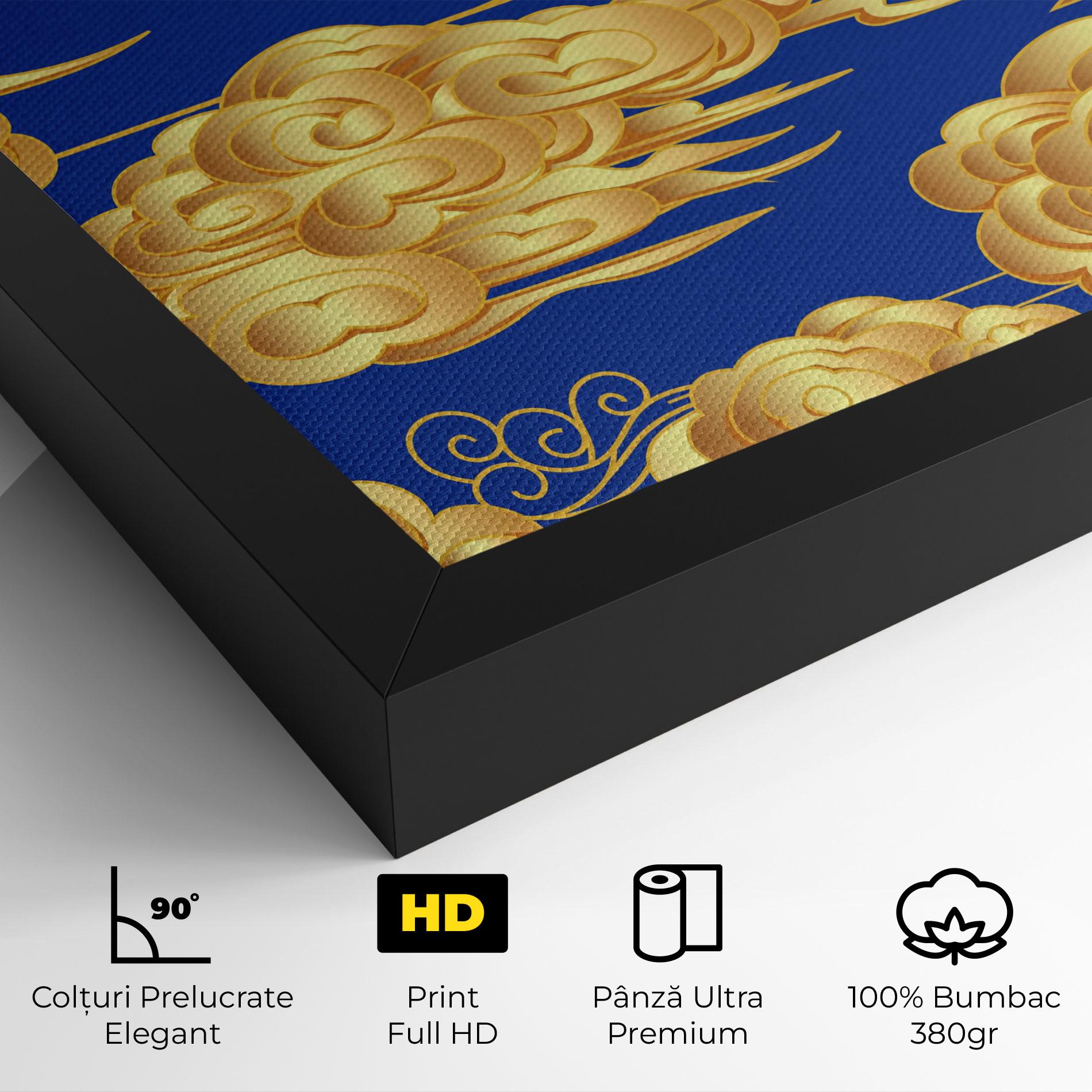 Tablou Canvas Gold Clouds mockup 4