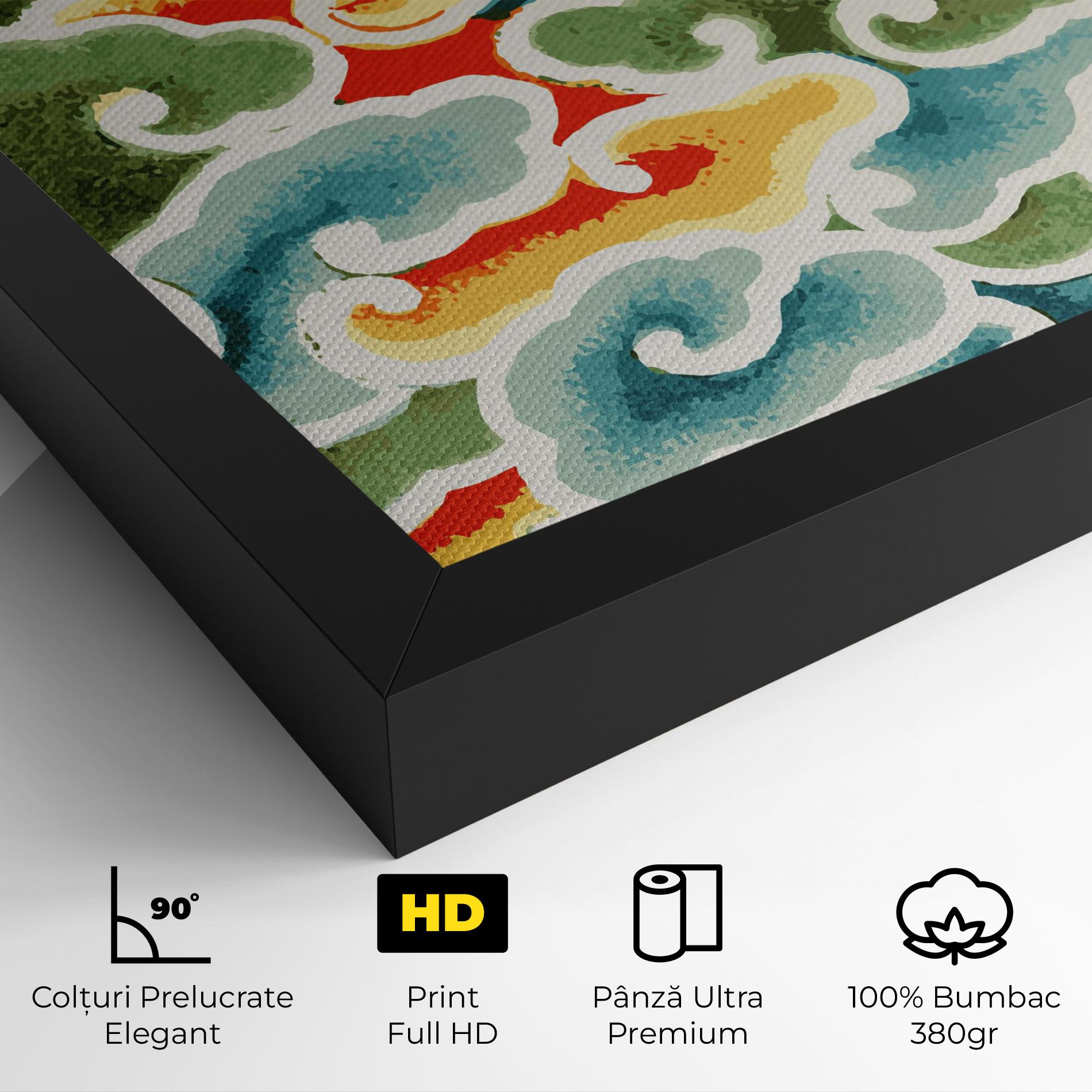 Tablou Canvas Green Blue Clouds mockup 4