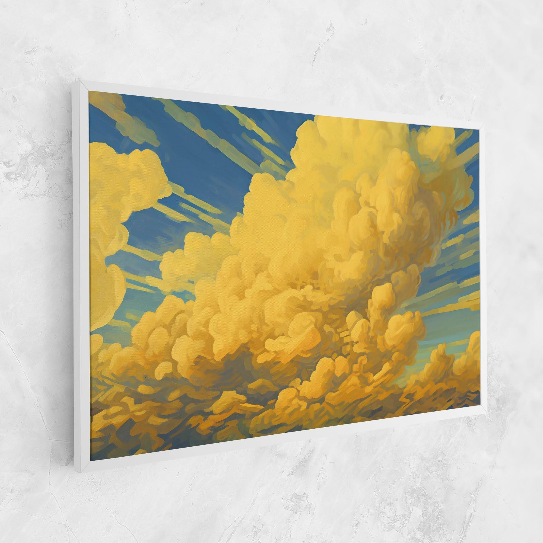 Tablou Canvas Big Yellow Cloud Art mockup 1