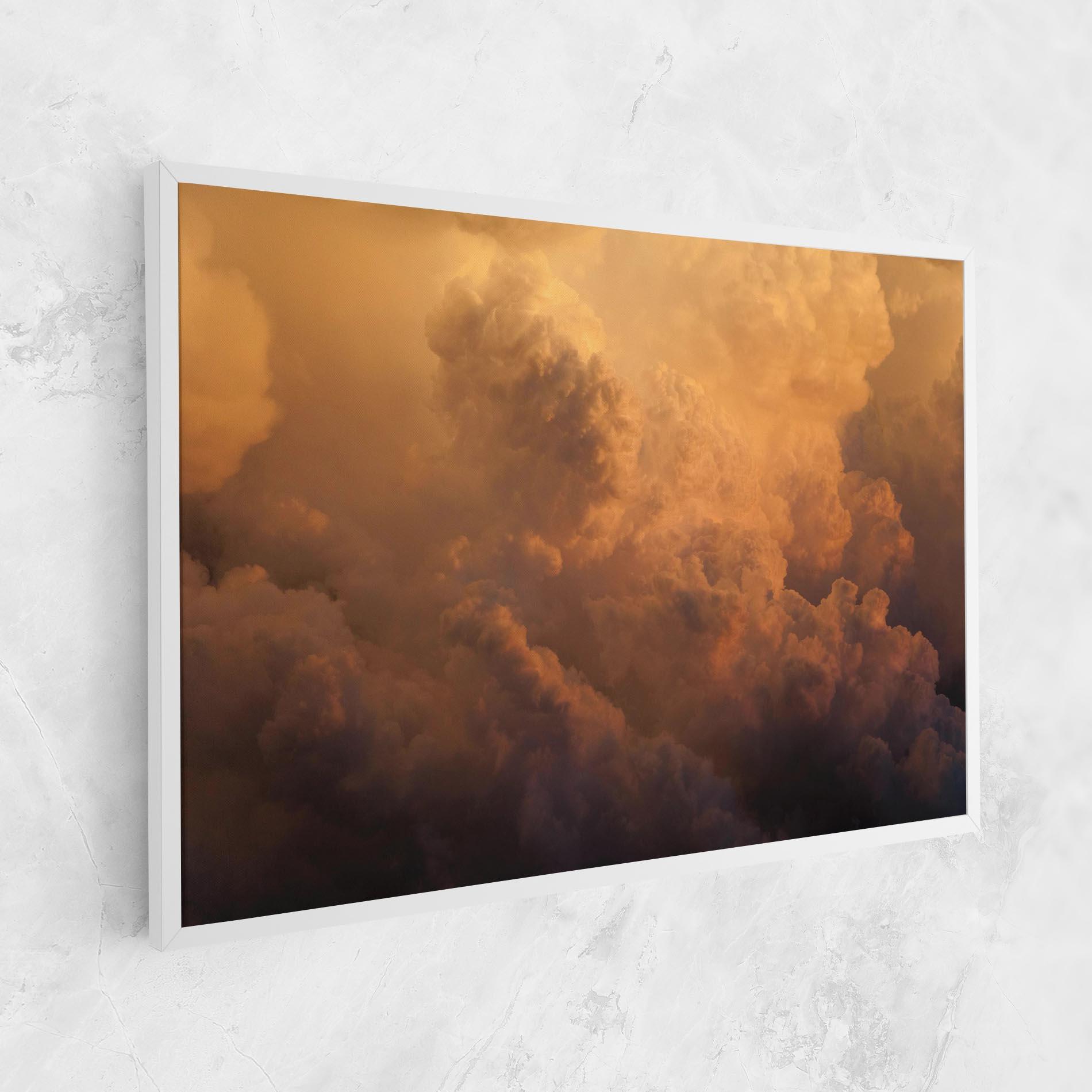 Tablou Canvas Brown Orange Clouds mockup 1