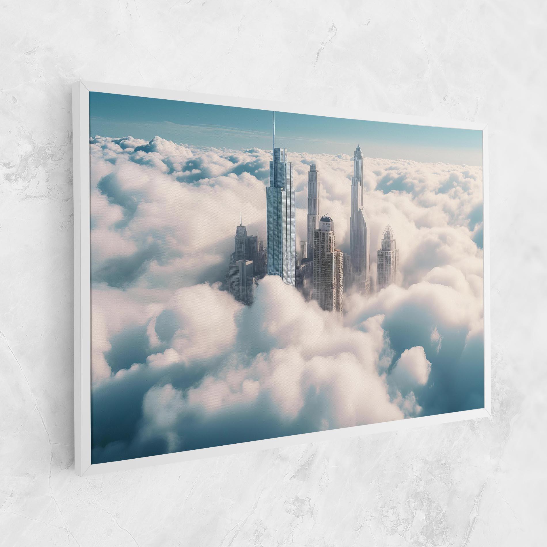 Tablou Canvas City Above Clouds mockup 1