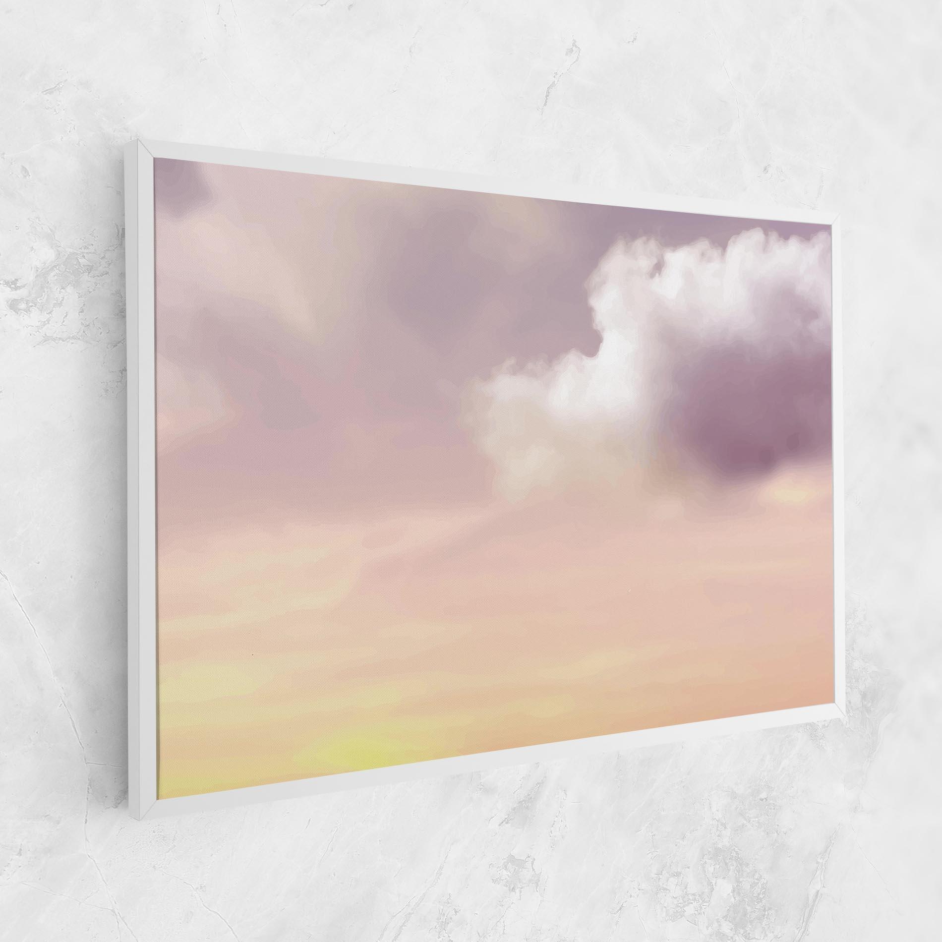 Tablou Canvas Clouds Watercolor Cream mockup 1