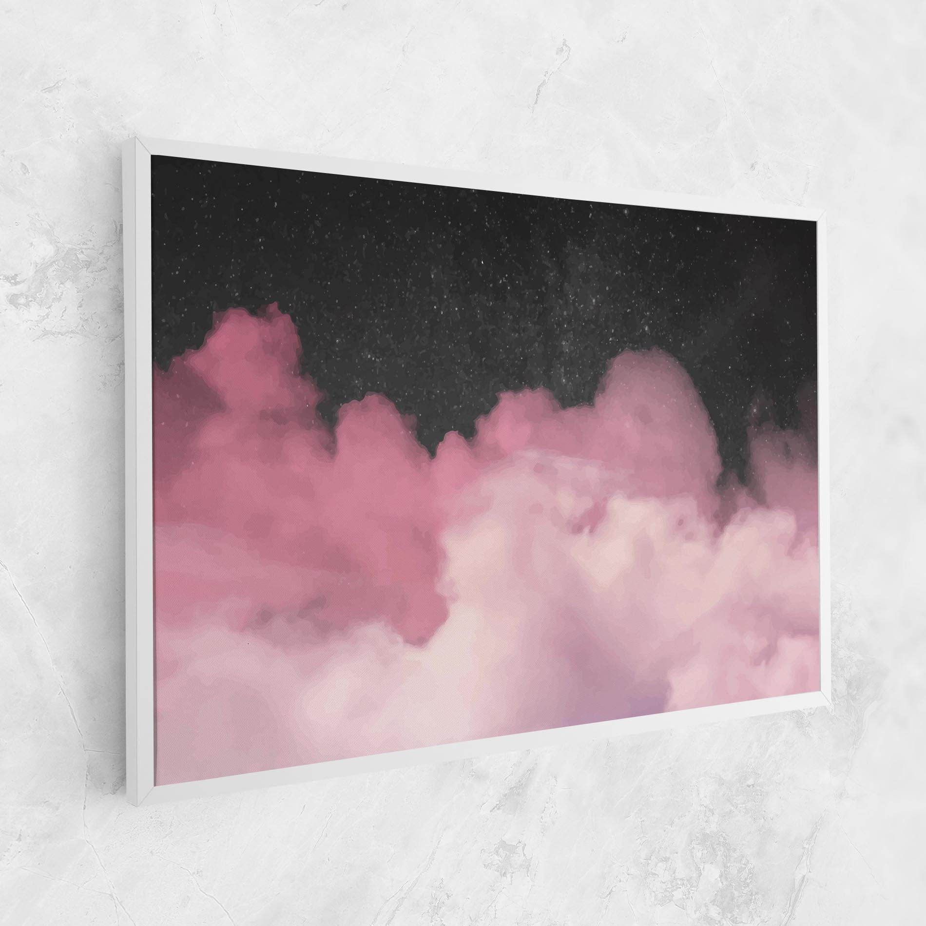 Tablou Canvas Clouds Watercolor Purple mockup 1
