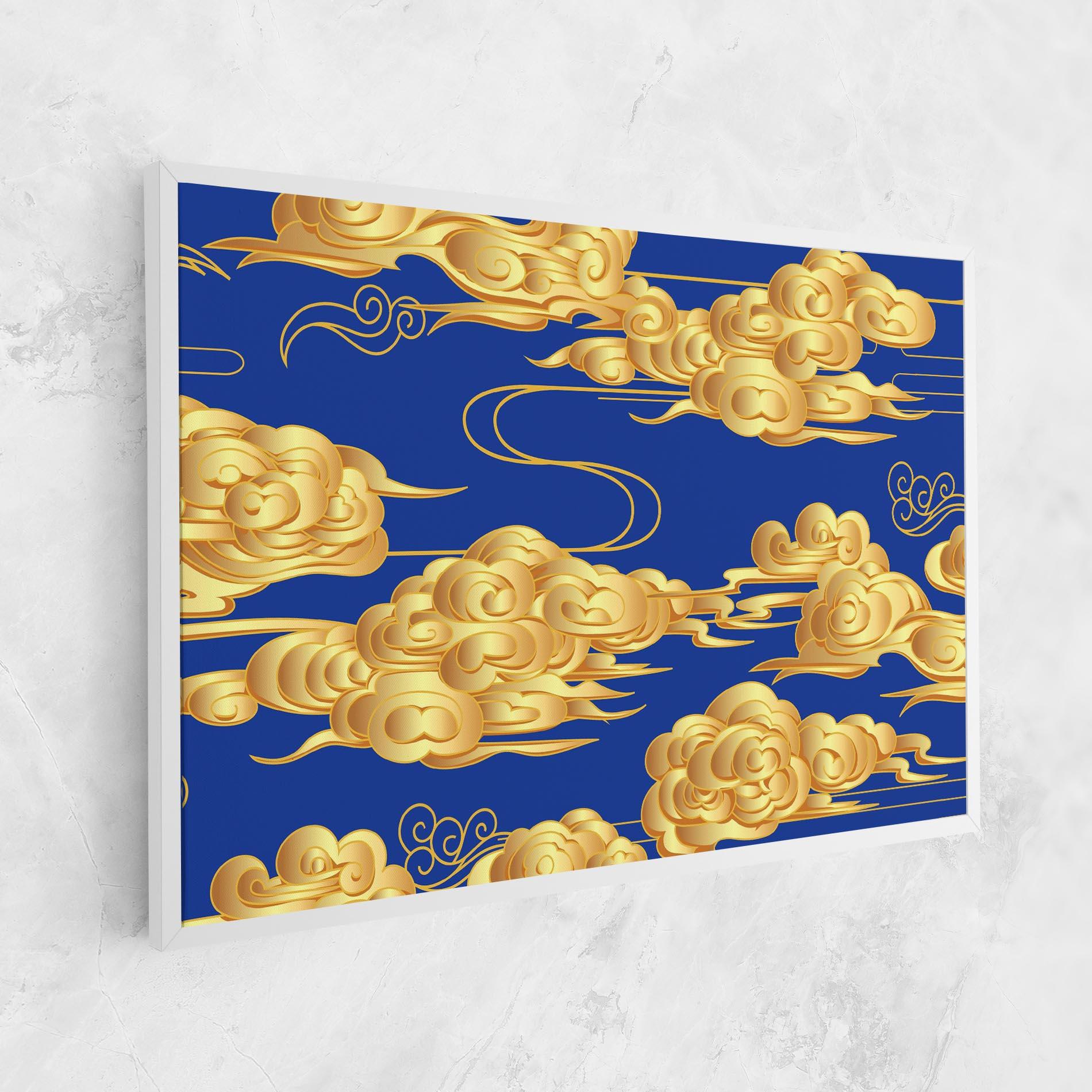 Tablou Canvas Gold Clouds mockup 1