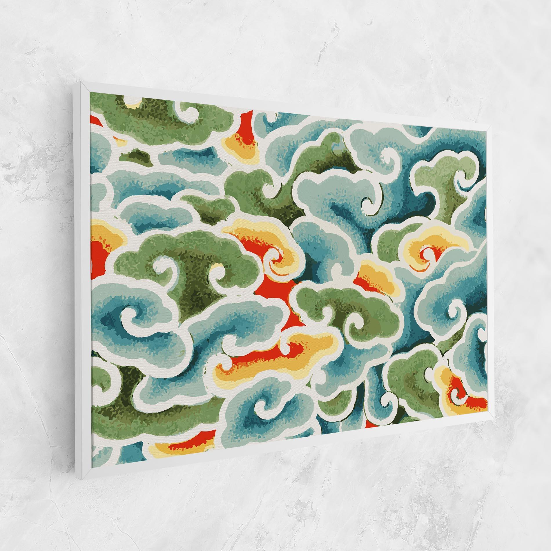 Tablou Canvas Green Blue Clouds mockup 1