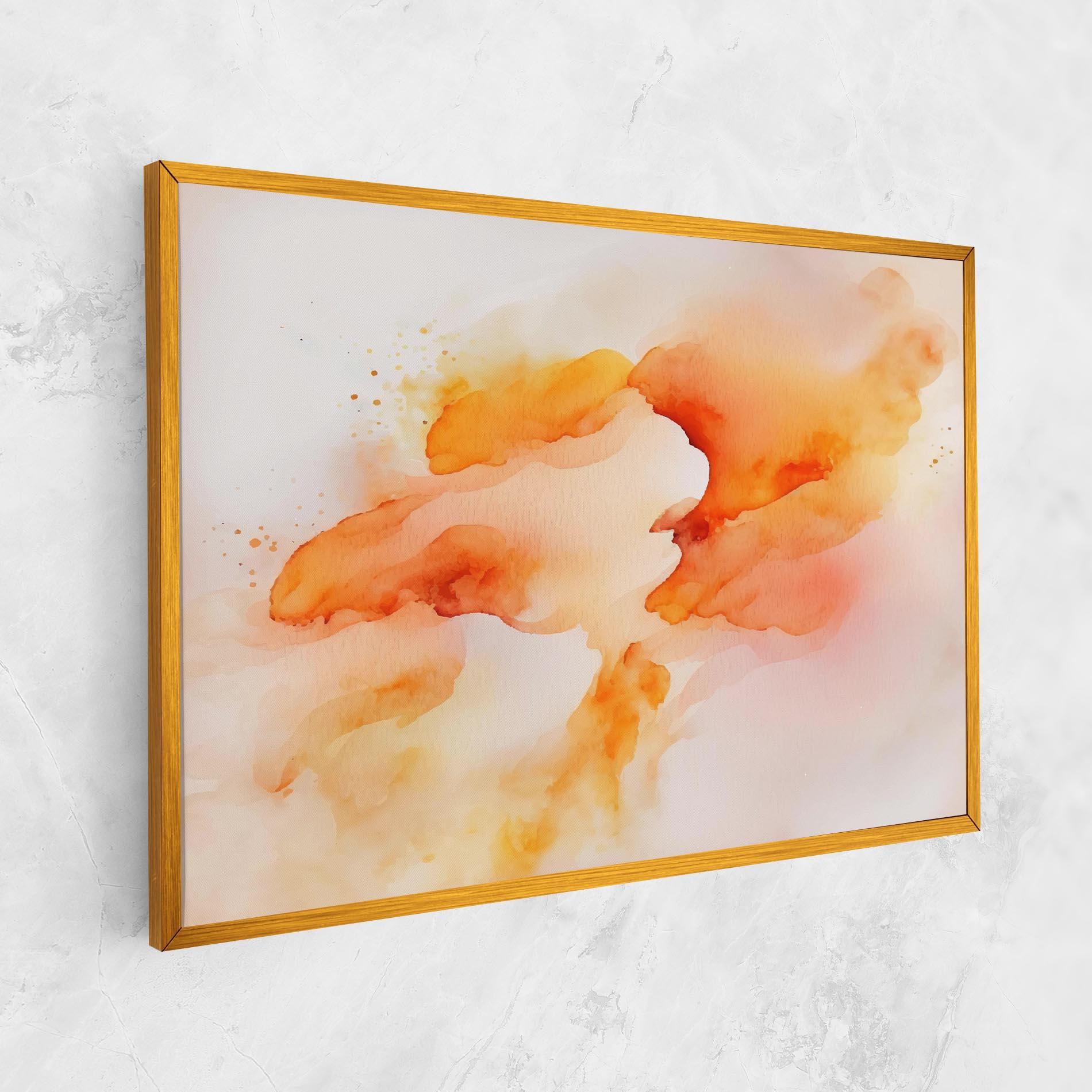 Tablou Canvas Abstract Orange Cloud mockup 1