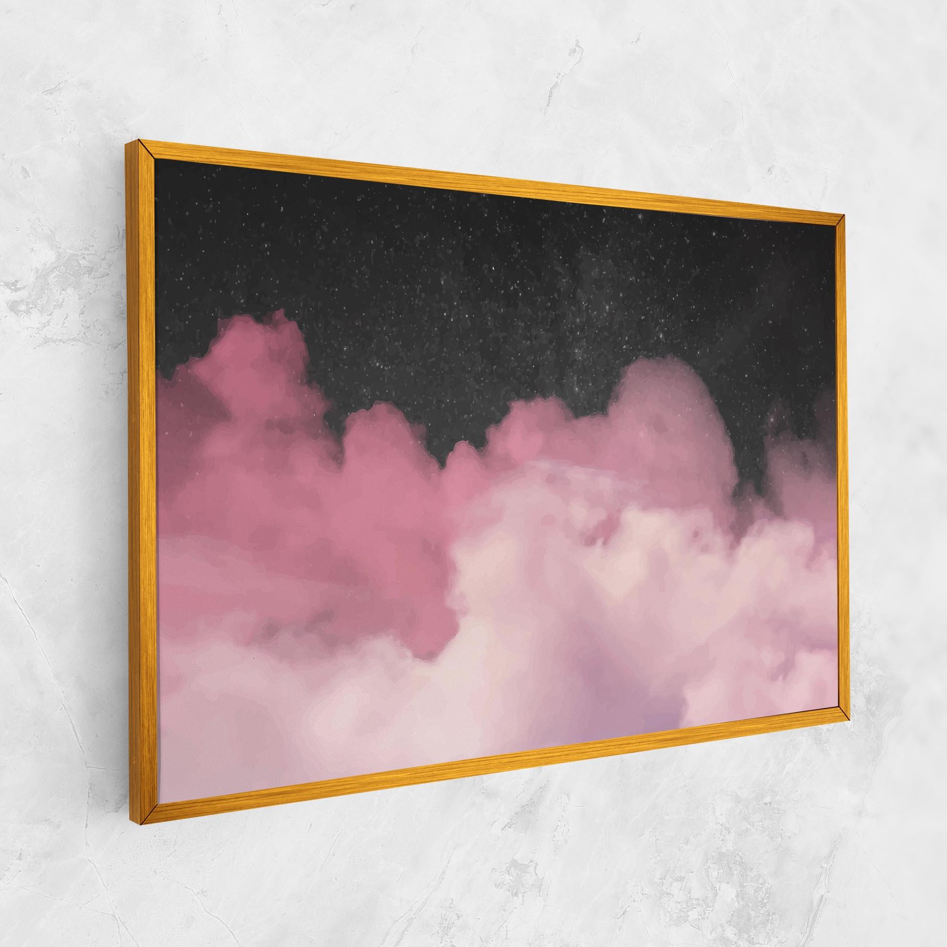 Tablou Canvas Clouds Watercolor Purple mockup 1