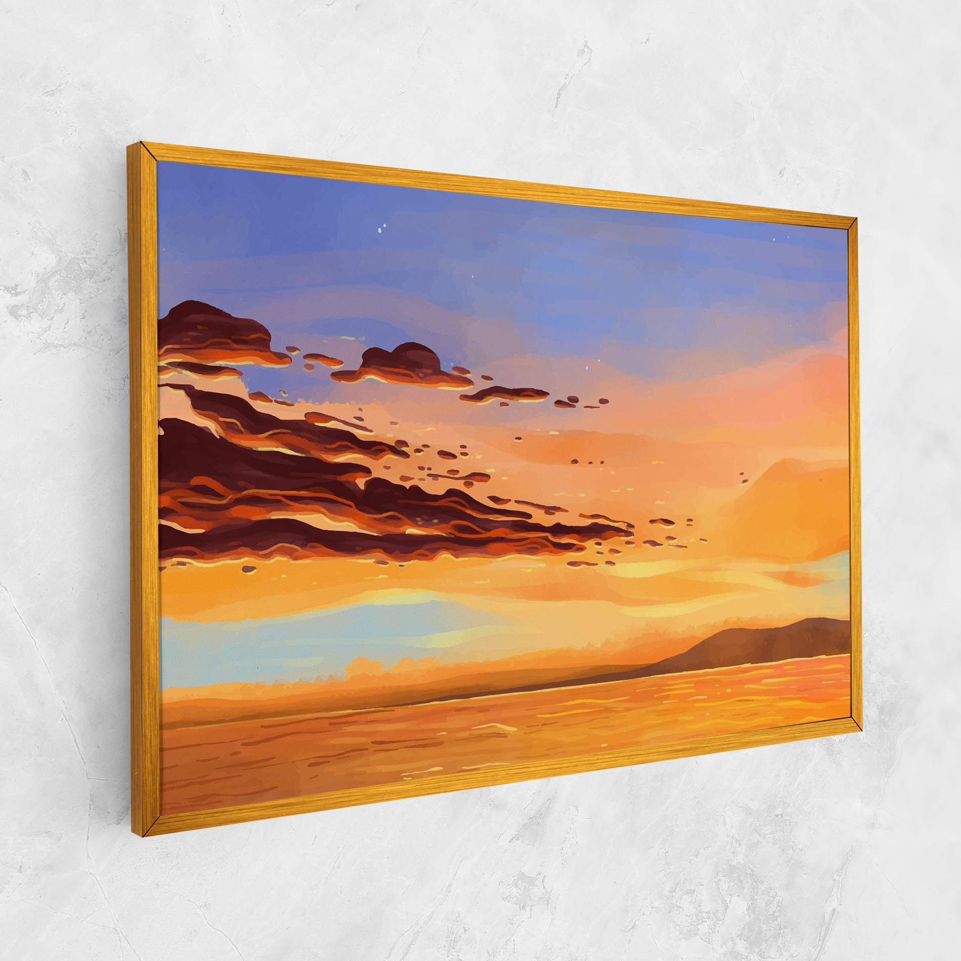 Tablou Canvas Dark Cloud Sunset mockup 1