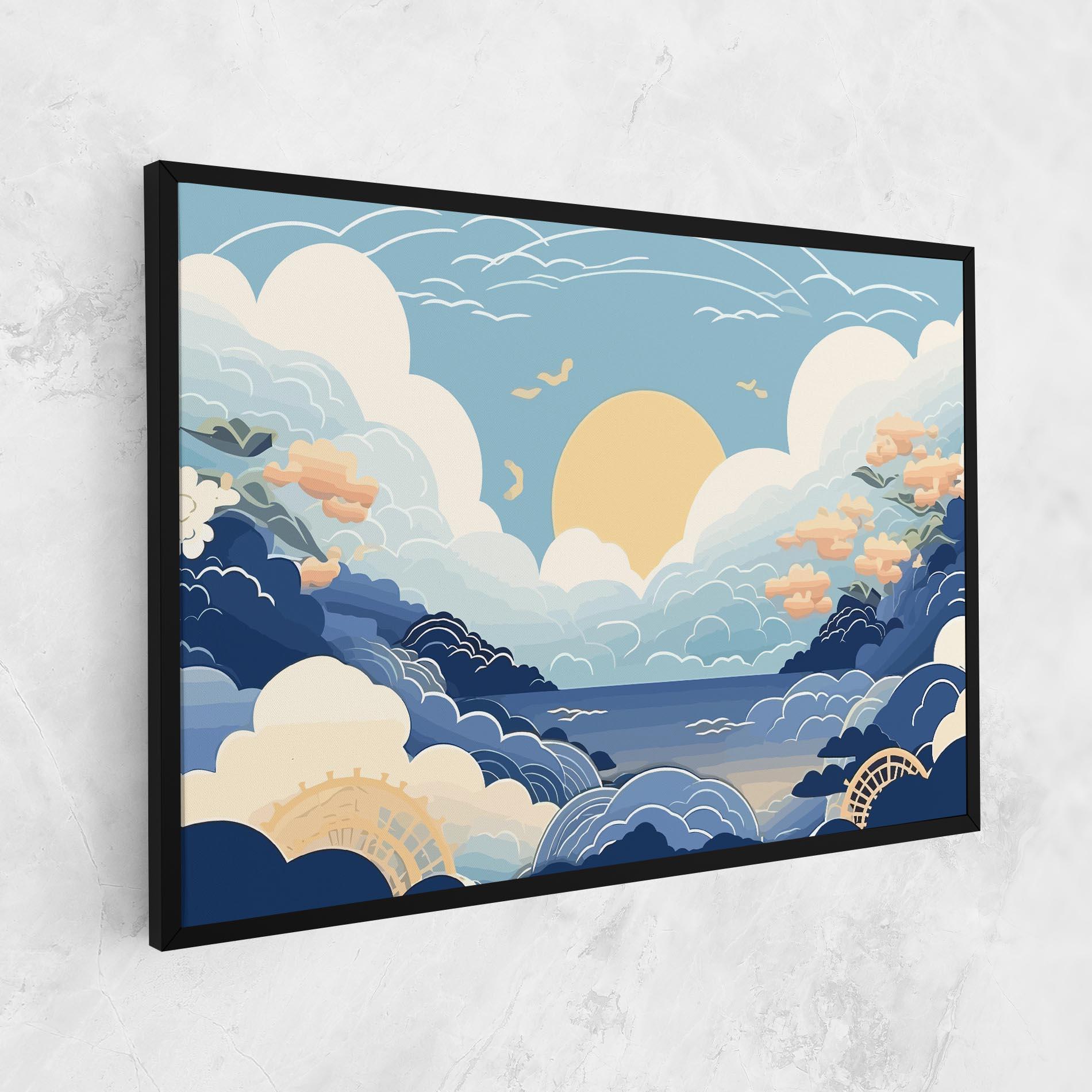 Tablou Canvas Big White Clouds mockup 1