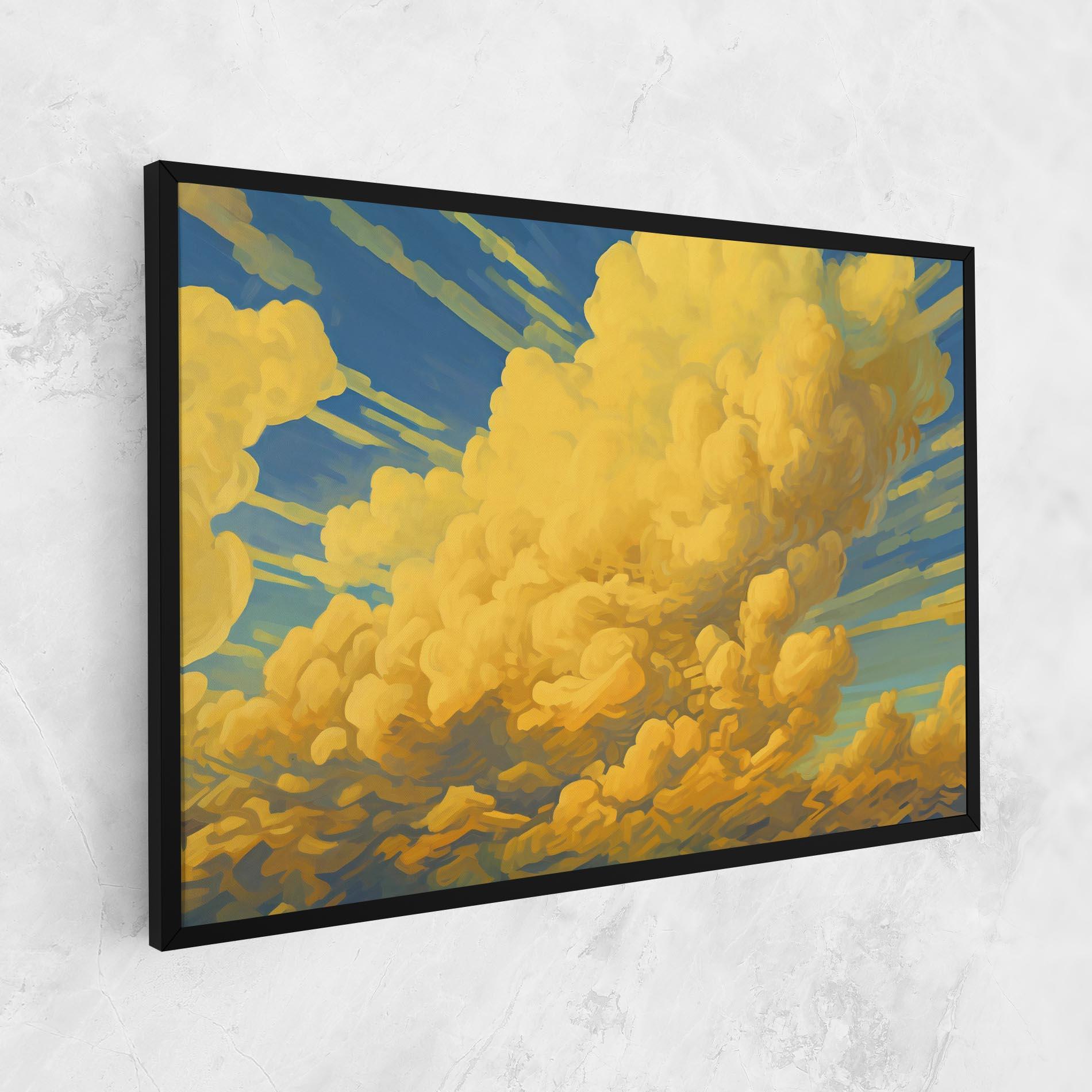 Tablou Canvas Big Yellow Cloud Art mockup 1