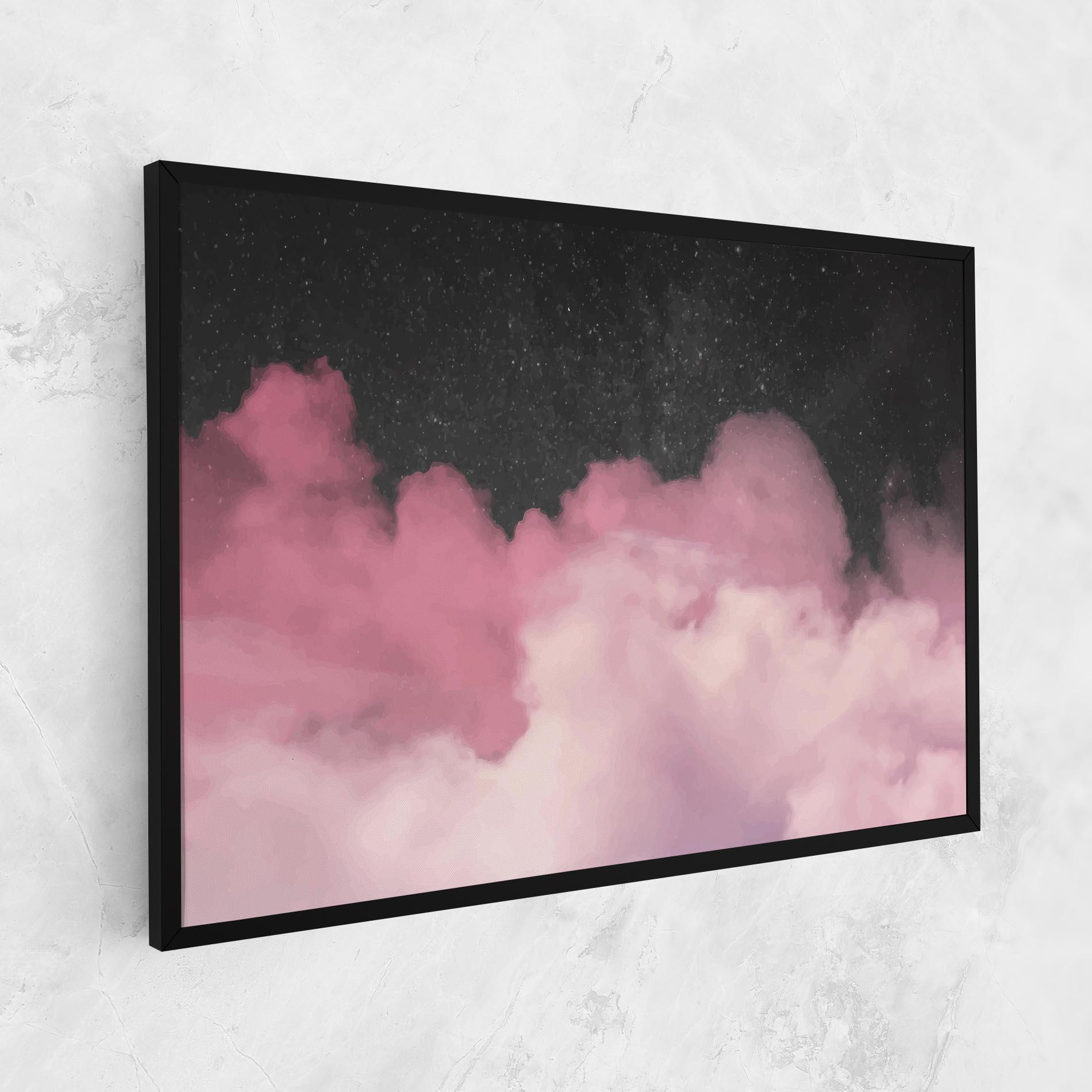 Tablou Canvas Clouds Watercolor Purple mockup 1