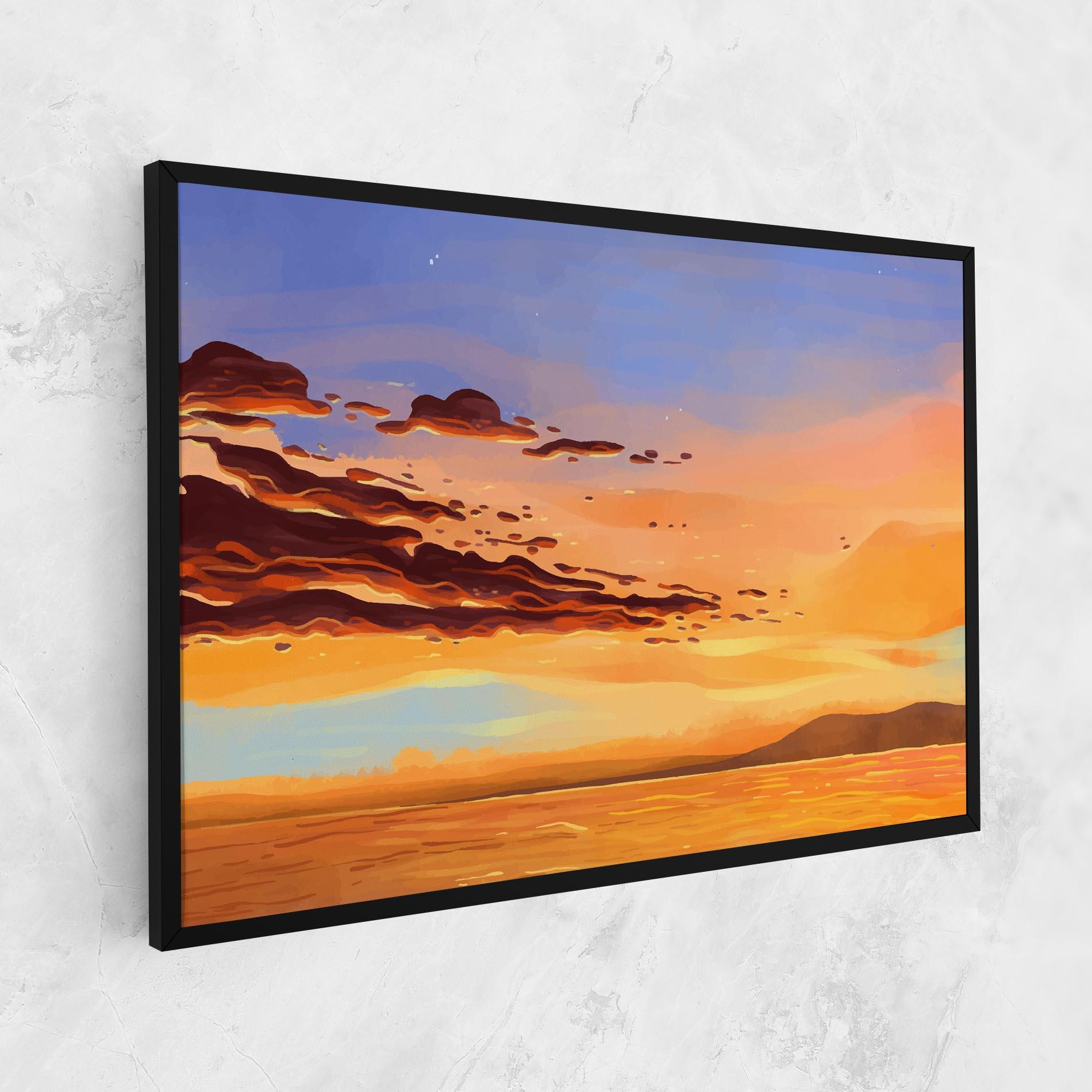 Tablou Canvas Dark Cloud Sunset mockup 1
