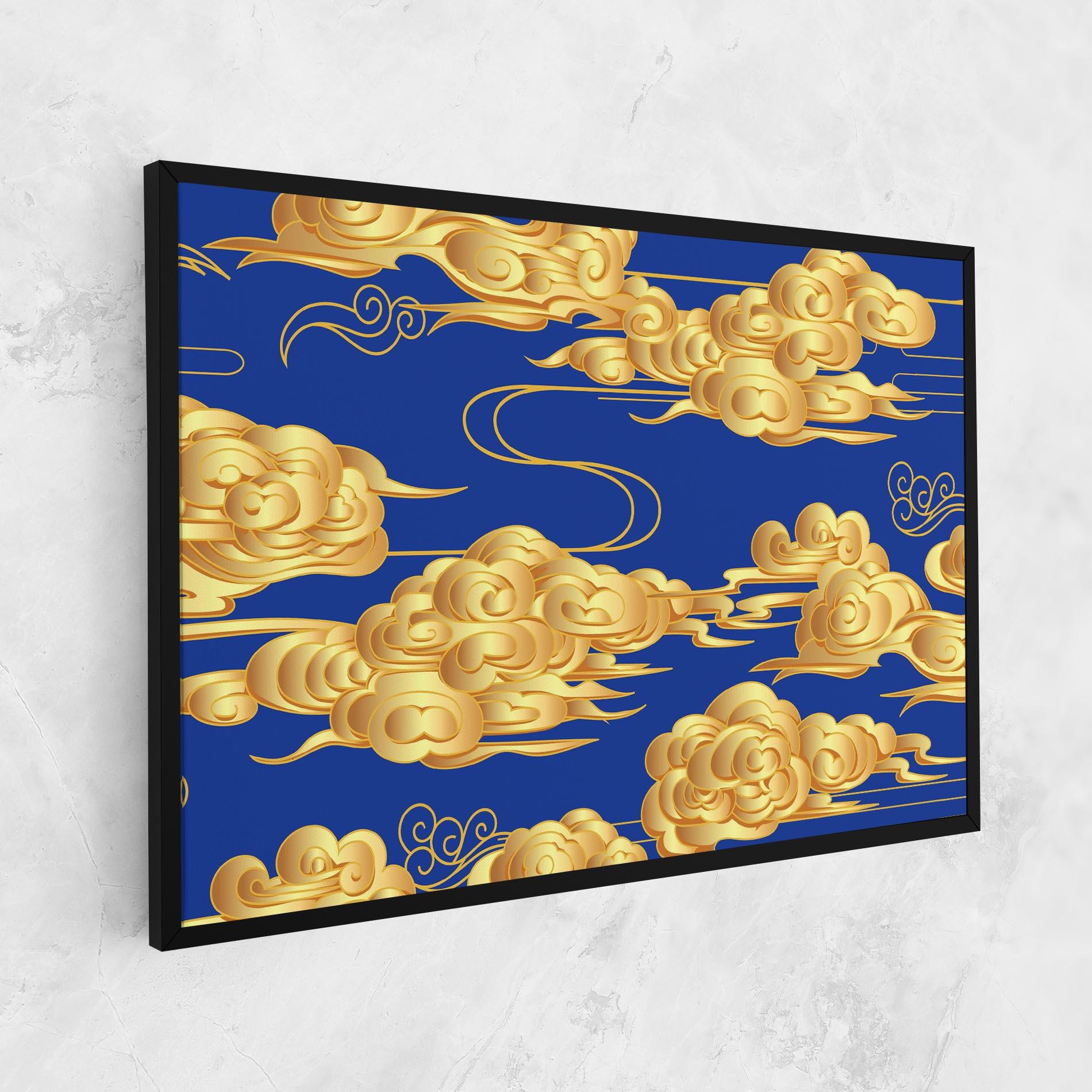 Tablou Canvas Gold Clouds mockup 1
