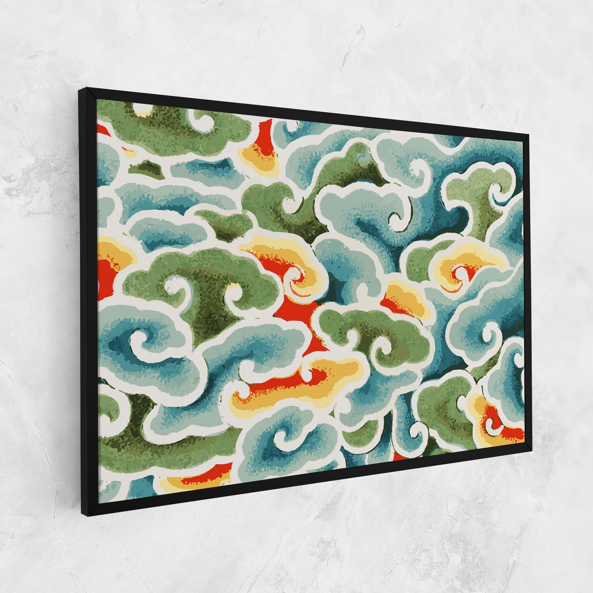 Tablou Canvas Green Blue Clouds mockup 1