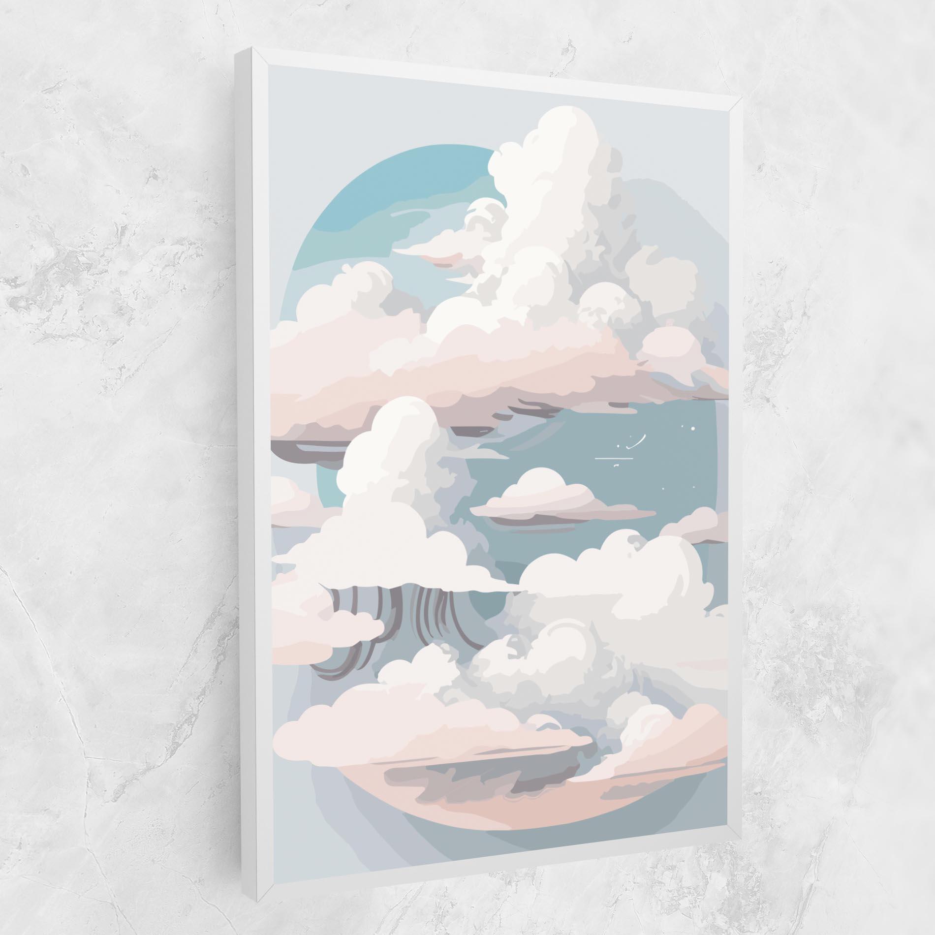 Tablou Canvas Cloud White Art mockup 1