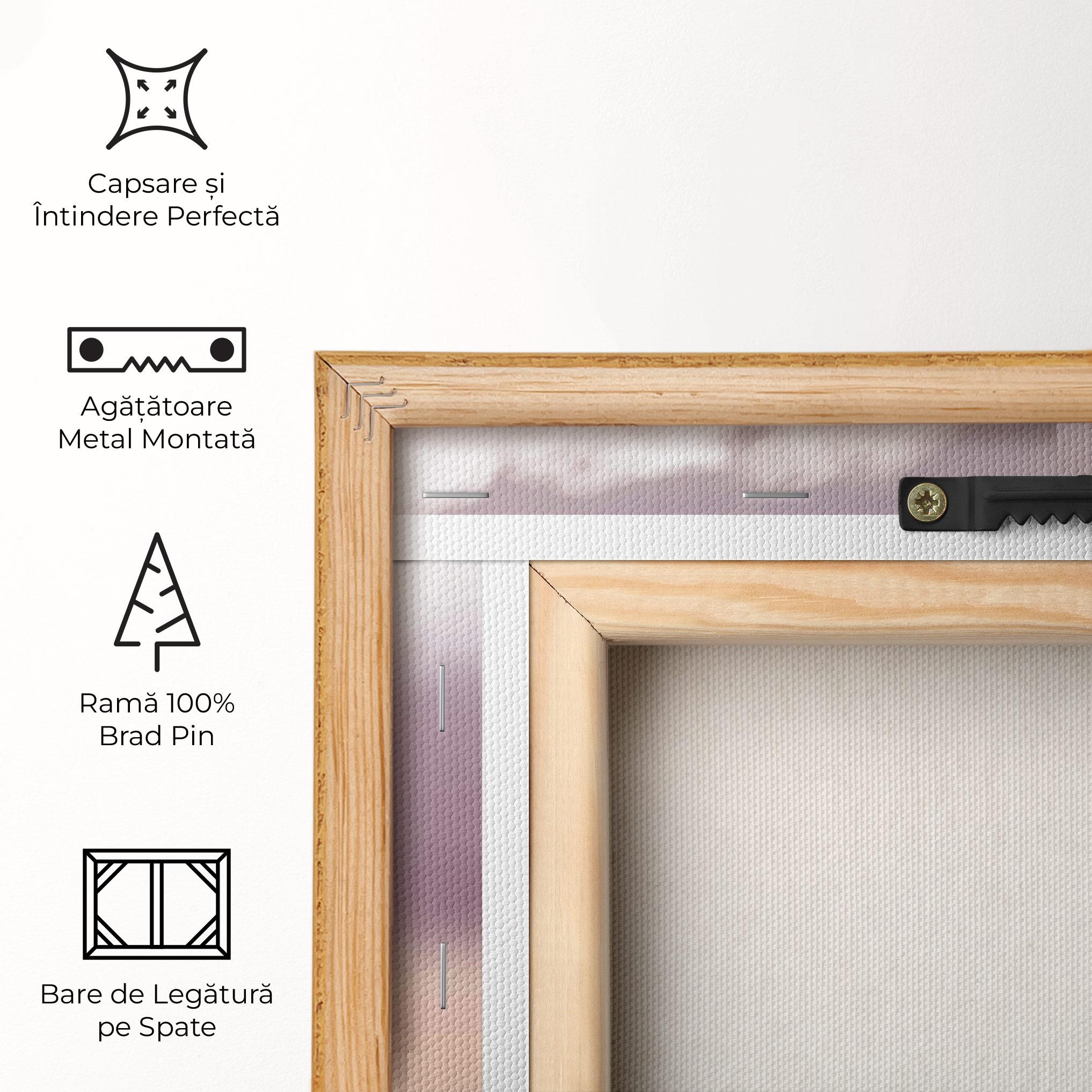 Tablou Canvas Clouds Text Cream mockup 5