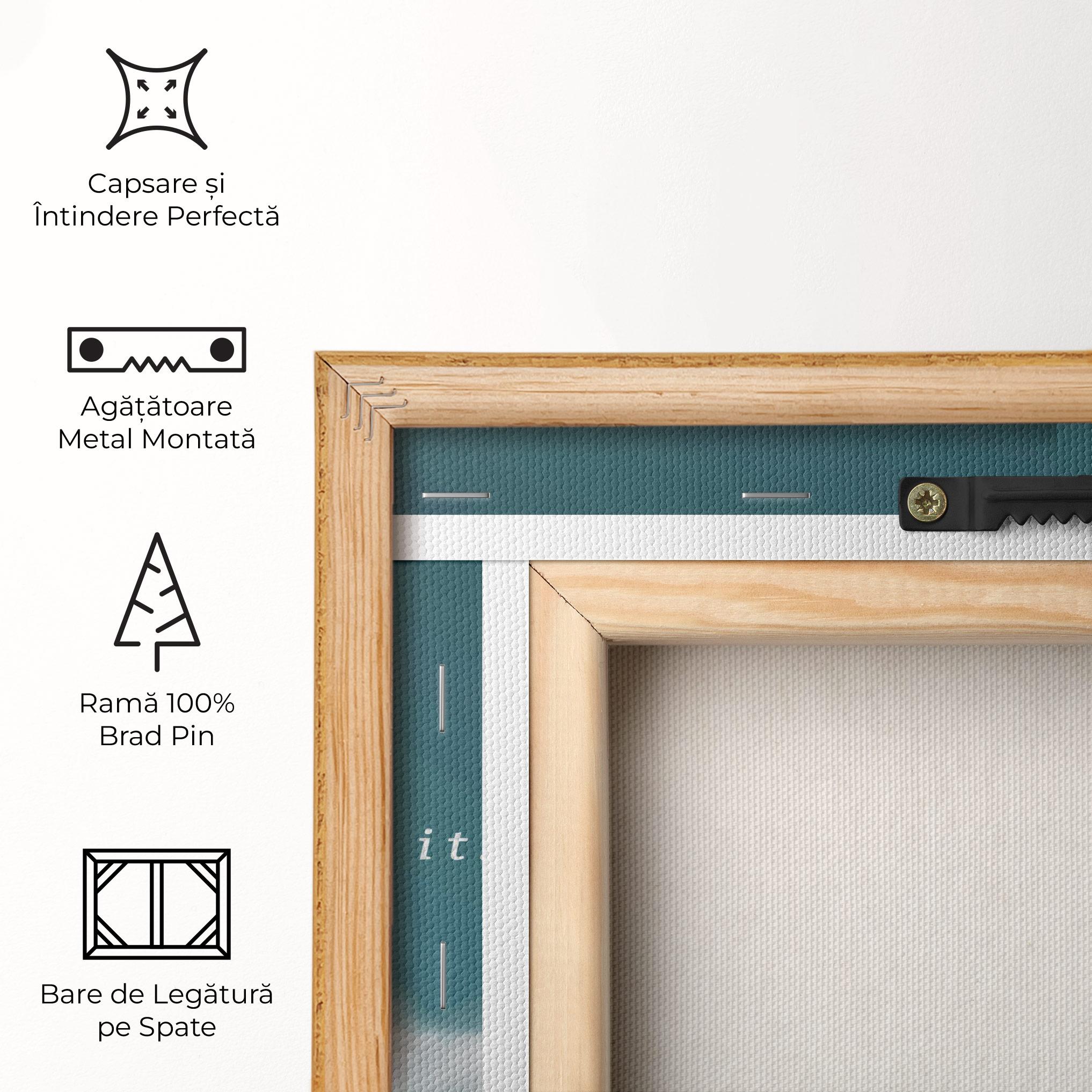 Tablou Canvas Clouds Text Green mockup 5