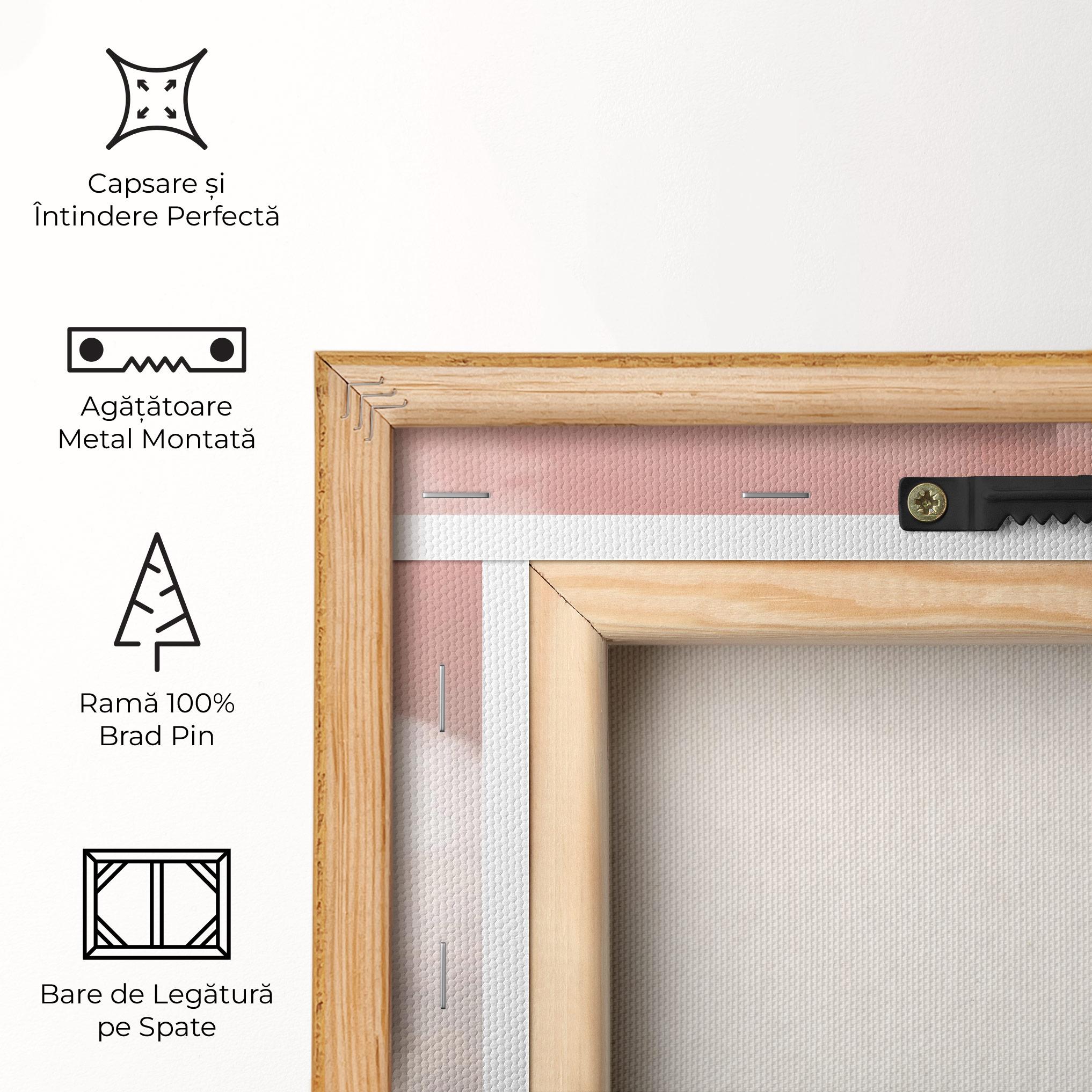 Tablou Canvas Clouds Text Pink Blue mockup 5