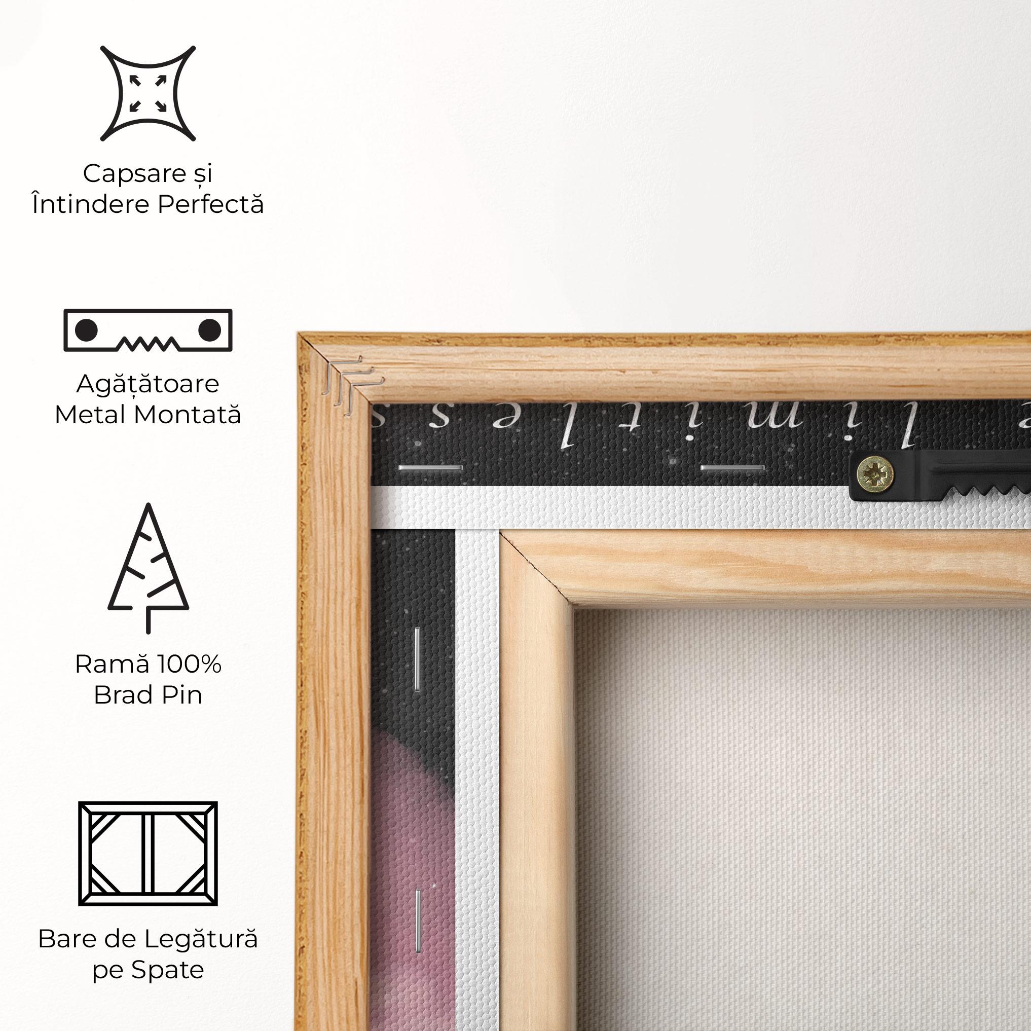 Tablou Canvas Clouds Text Pink mockup 5