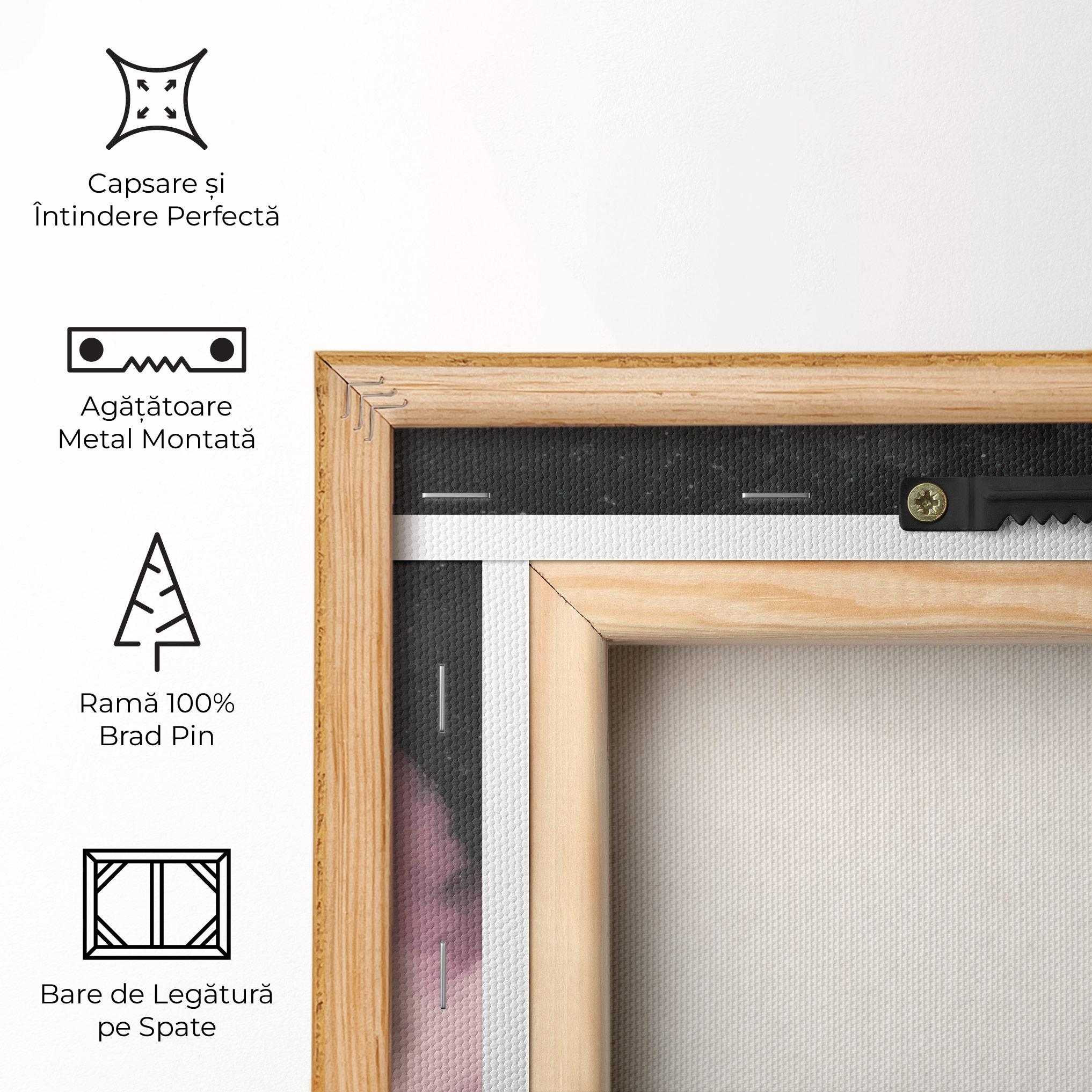 Tablou Canvas Clouds Watercolor Purple mockup 5