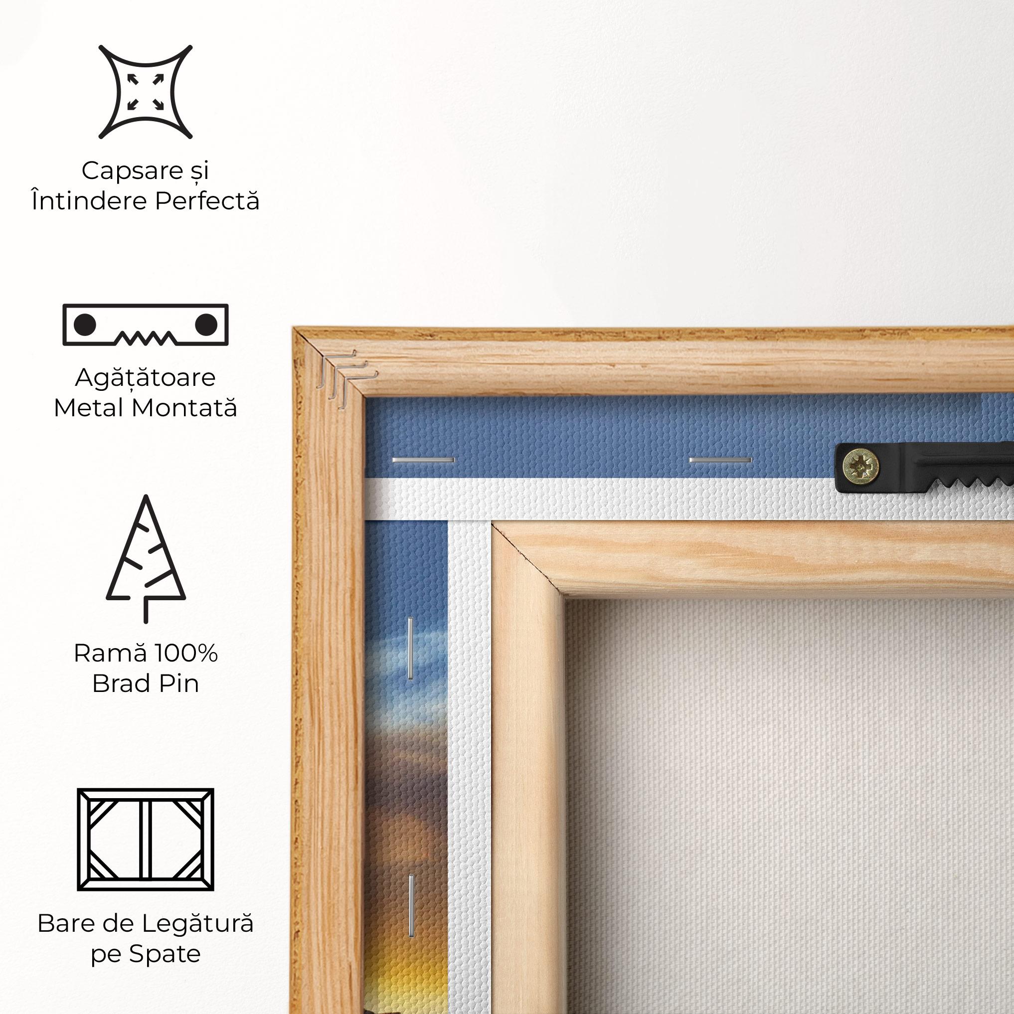 Tablou Canvas Mountain Silhouette Sunrise mockup 5