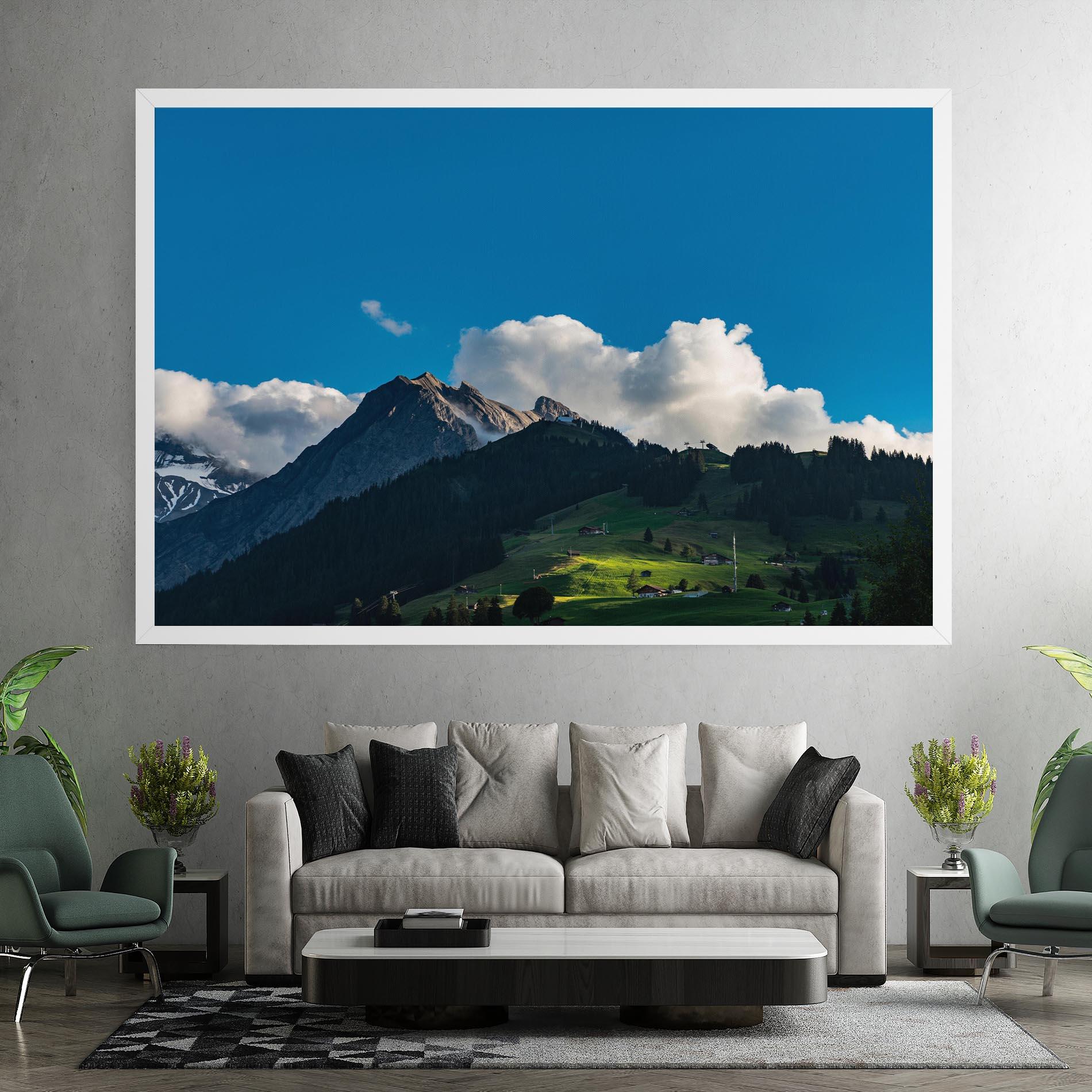 Tablou Canvas Beautiful Mountain Cloud View mockup 7