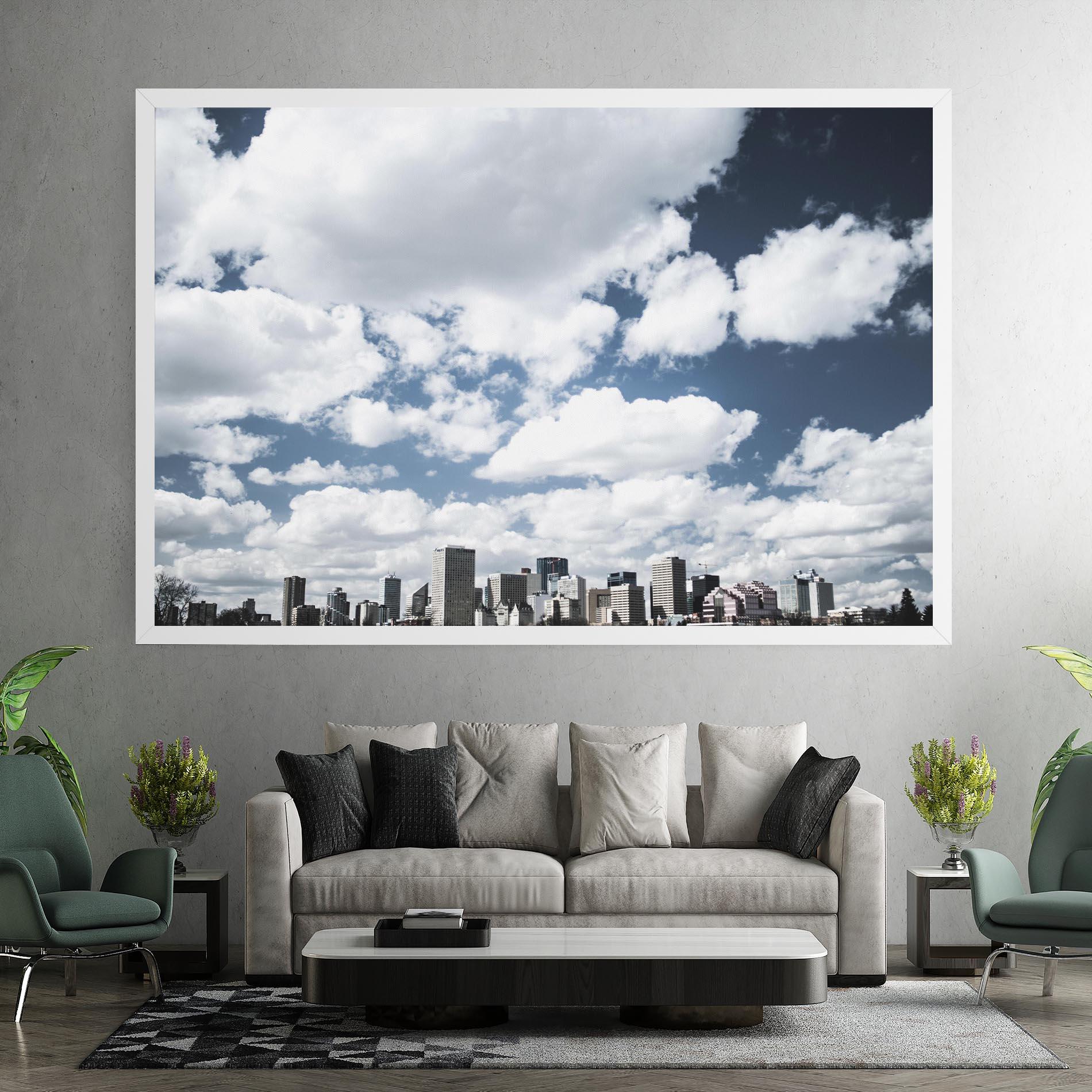 Tablou Canvas Clouds Over City mockup 7