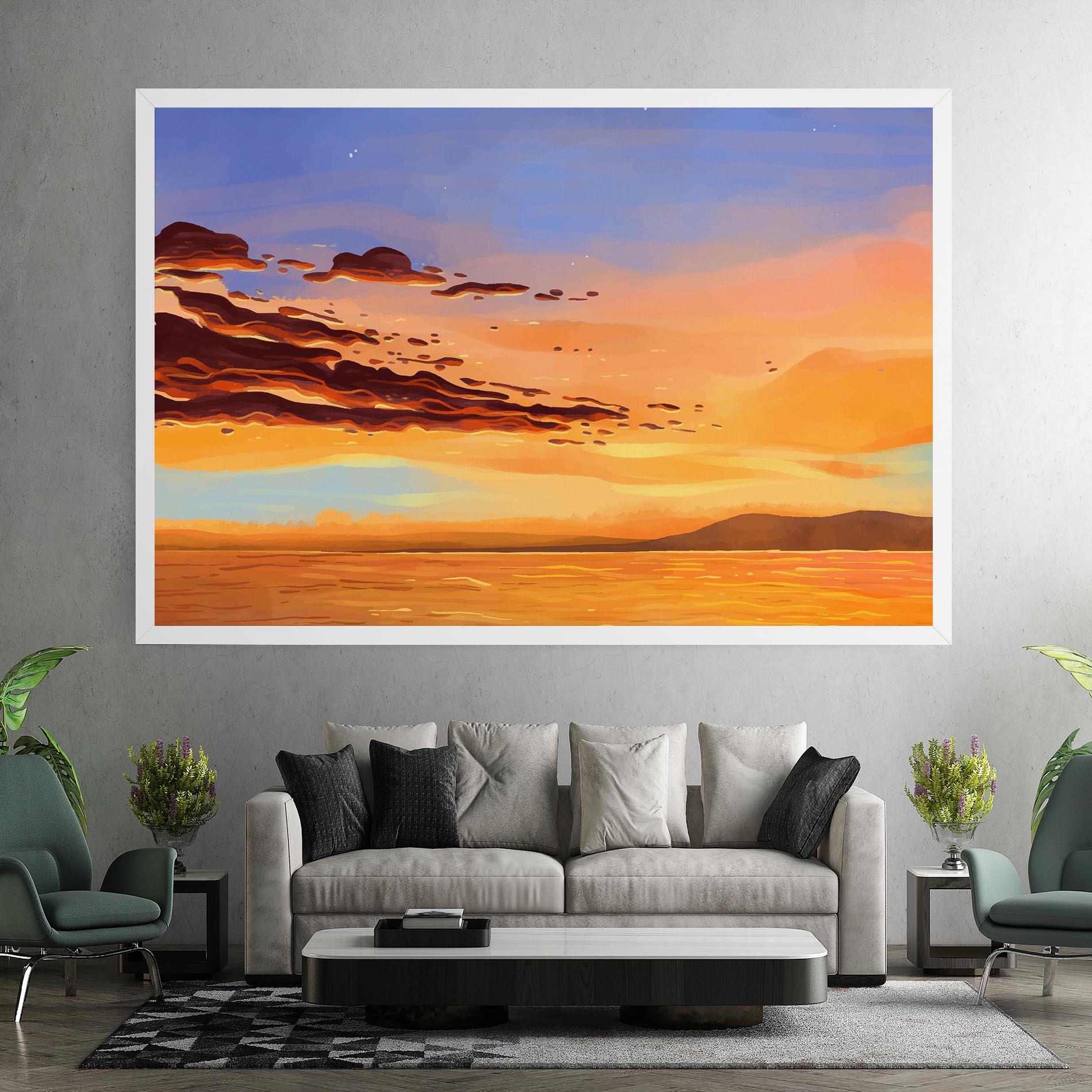 Tablou Canvas Dark Cloud Sunset mockup 7