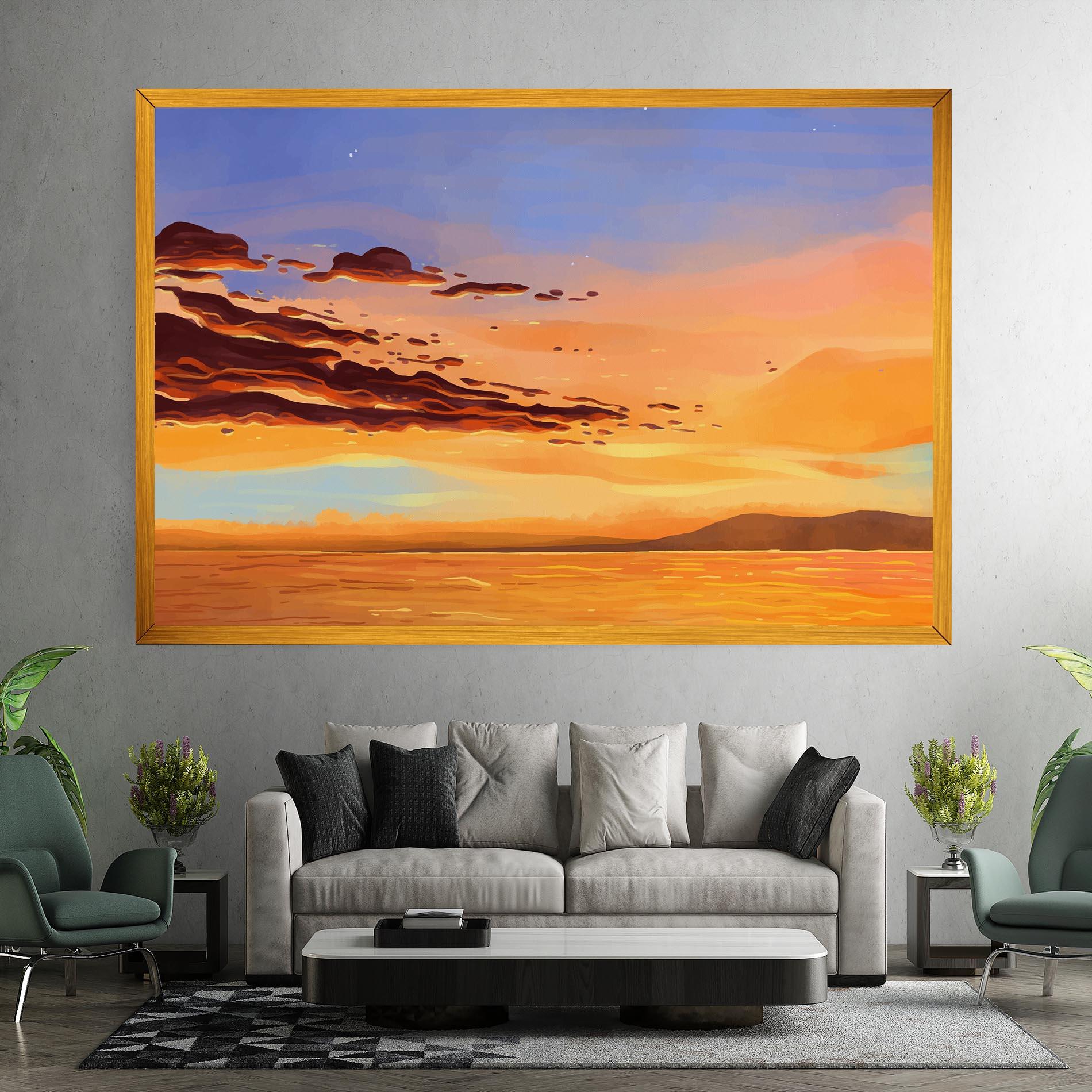 Tablou Canvas Dark Cloud Sunset mockup 7