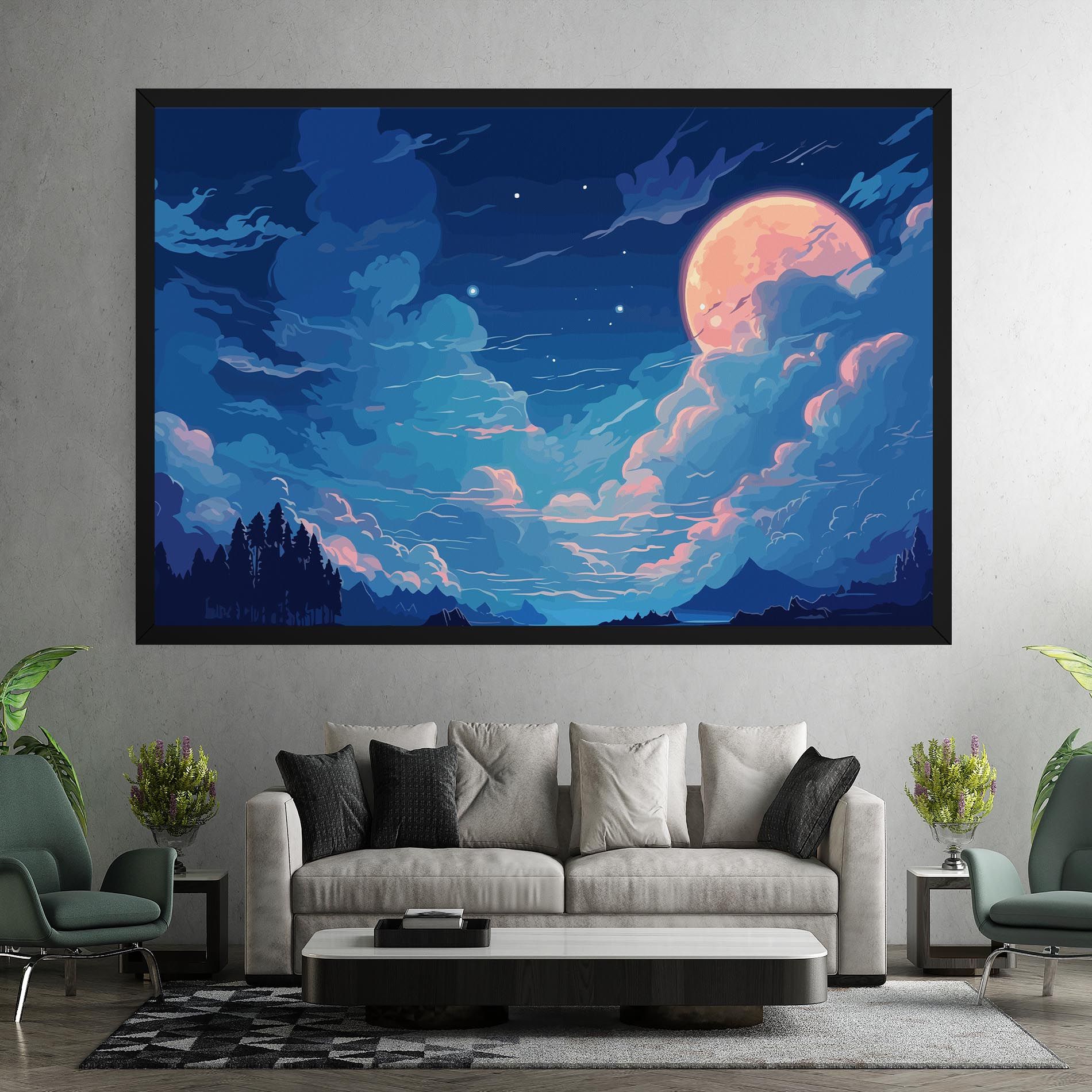 Blue Cloud Moon mockup 7