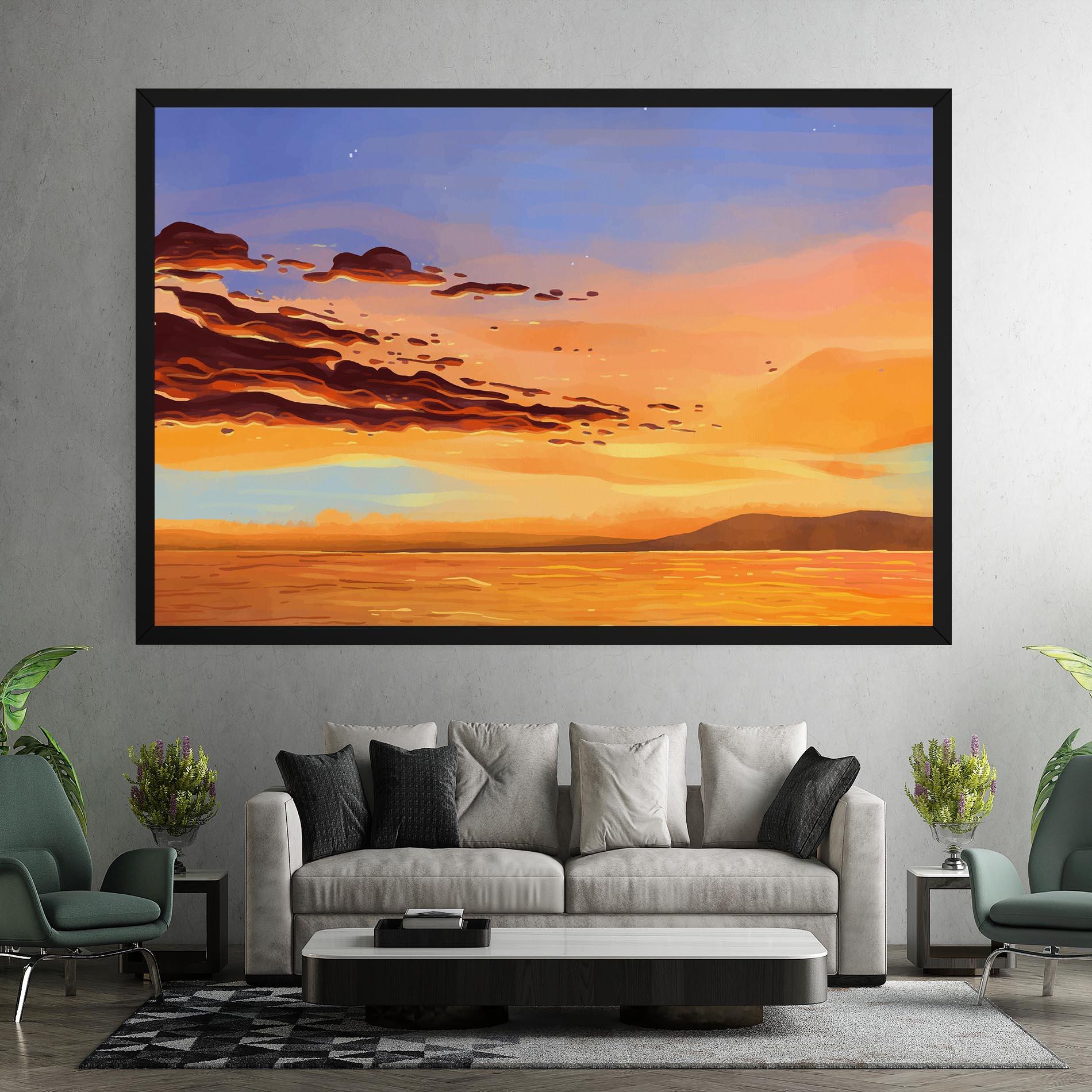 Tablou Canvas Dark Cloud Sunset mockup 7