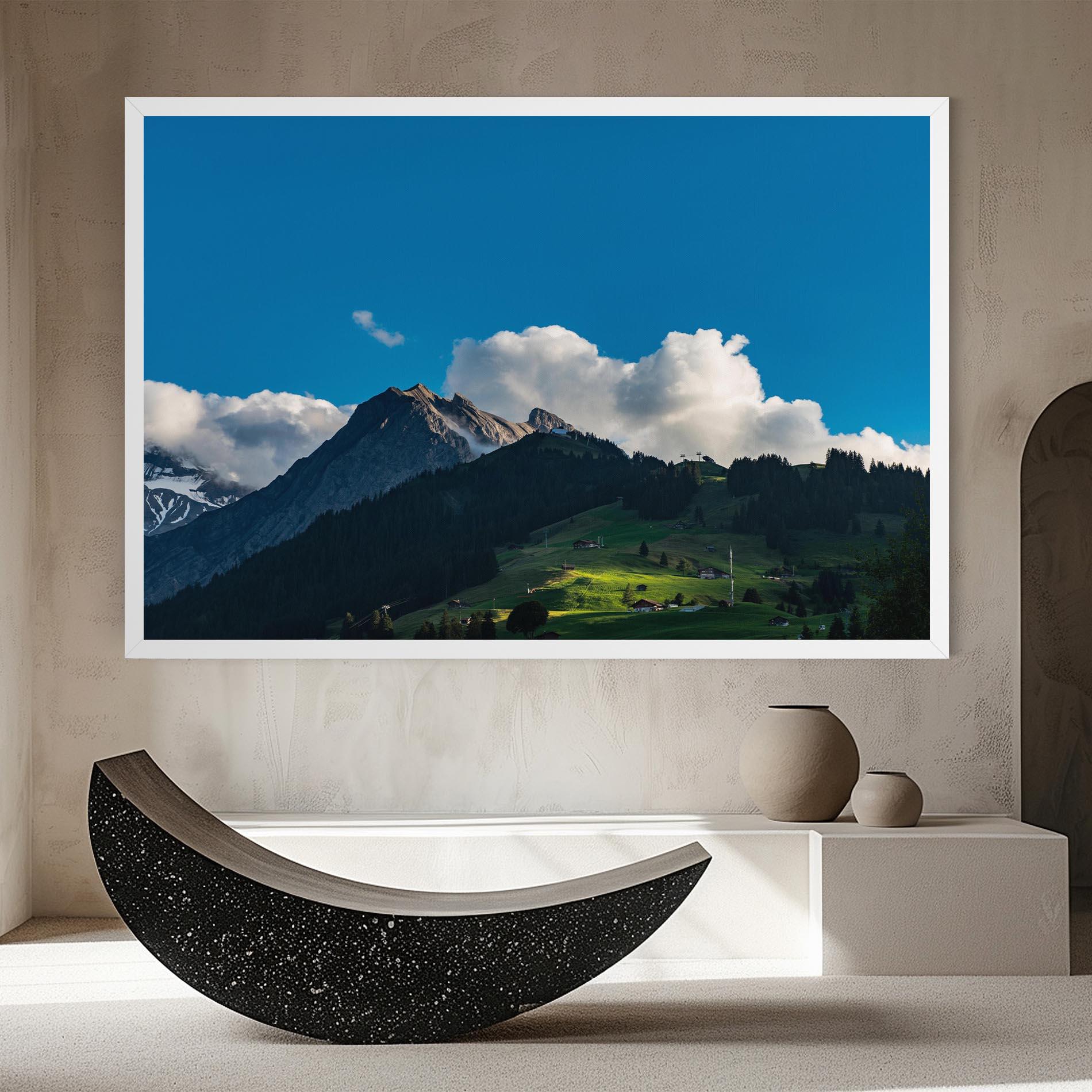 Tablou Canvas Beautiful Mountain Cloud View mockup 8