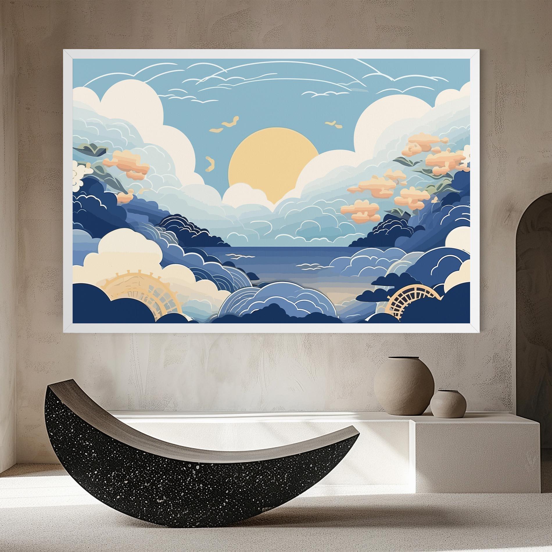 Tablou Canvas Big White Clouds mockup 8